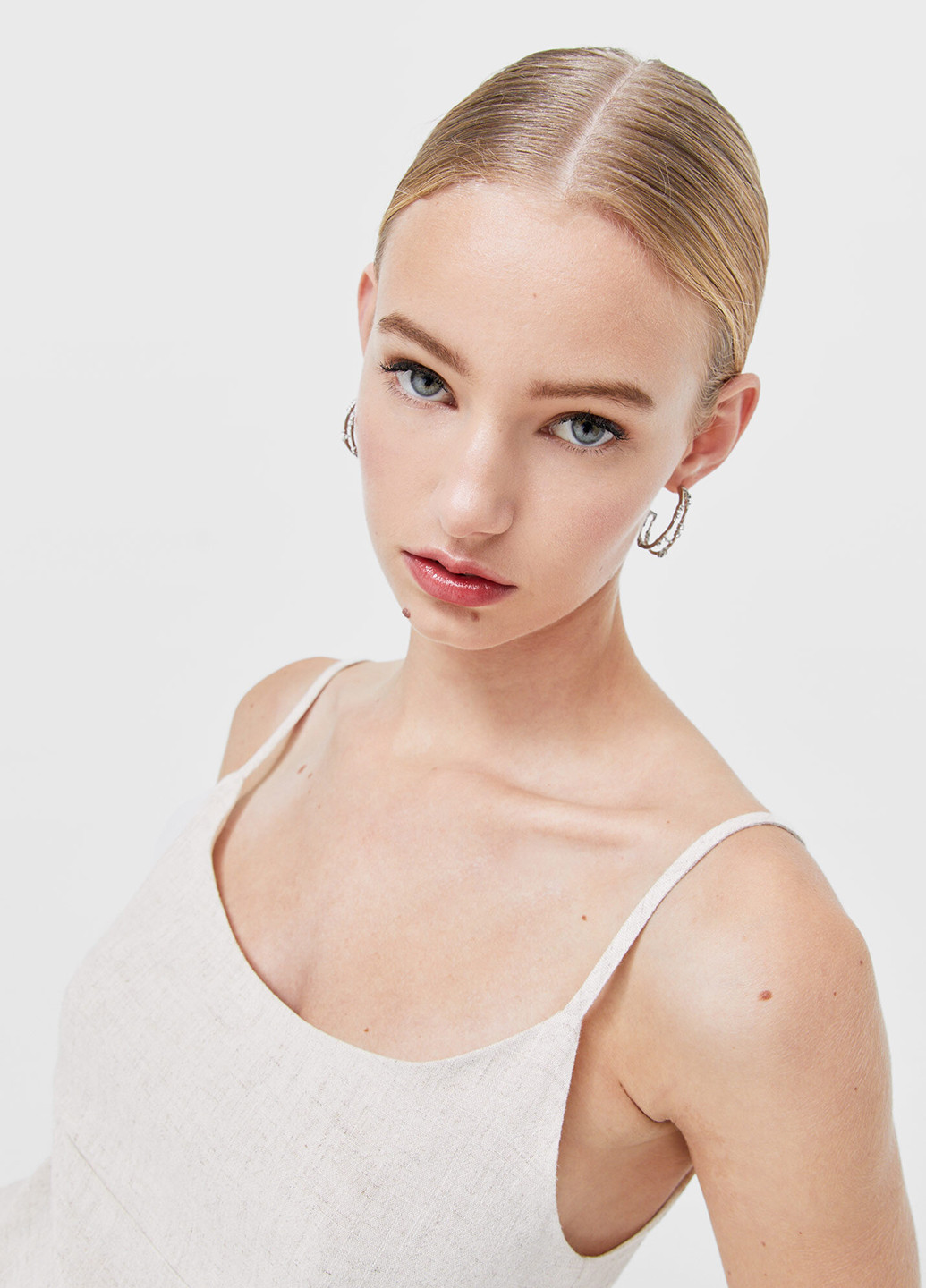 Світло-бежева кежуал сукня Stradivarius меланжева