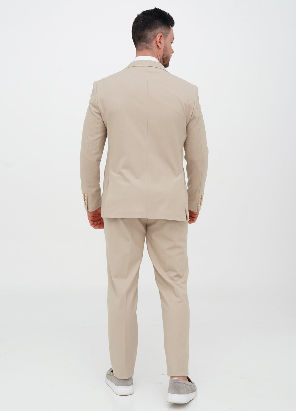 Бежевий демісезонний костюм (піджак, штани) брючний Trend Collection