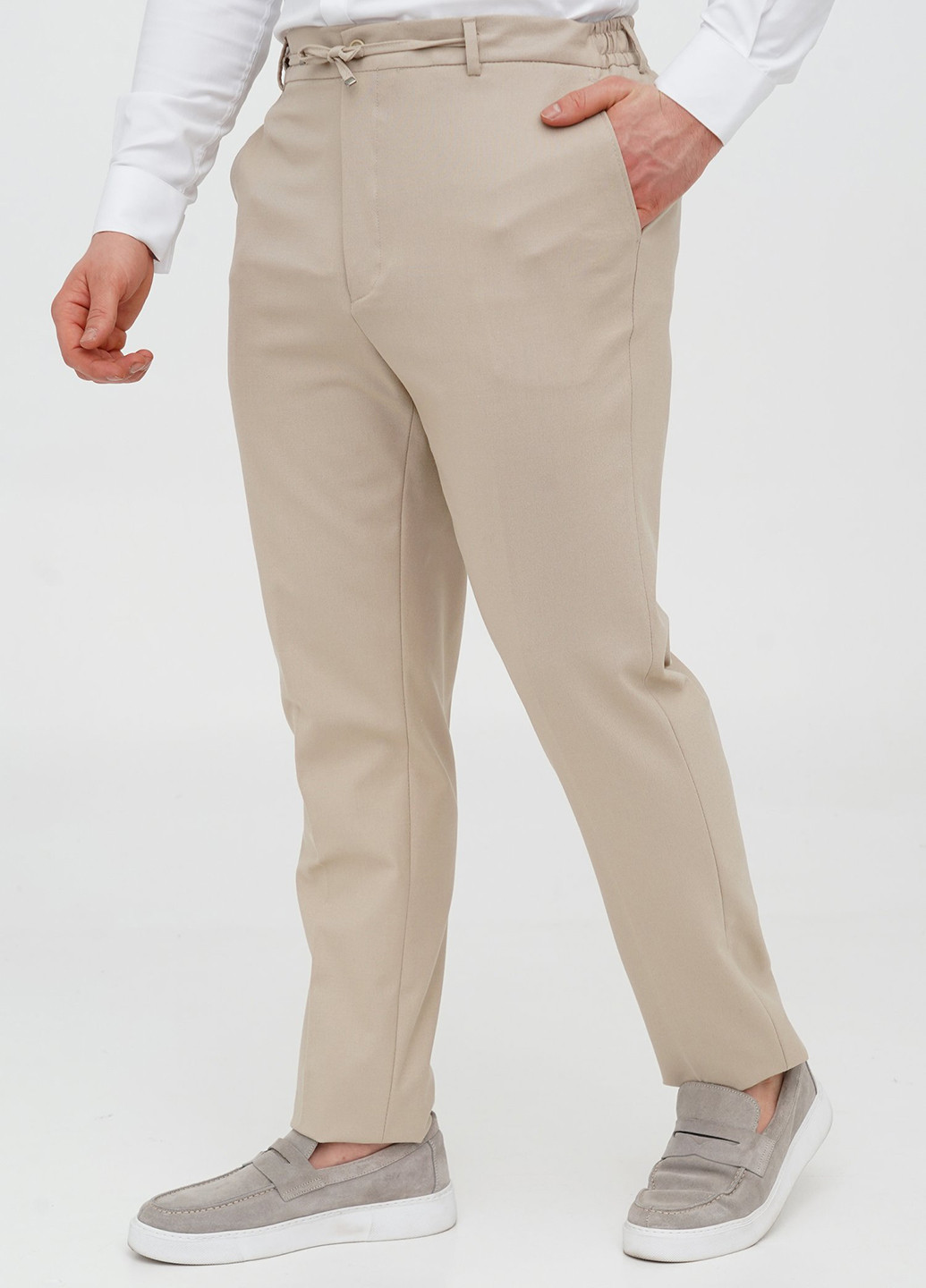 Бежевий демісезонний костюм (піджак, штани) брючний Trend Collection