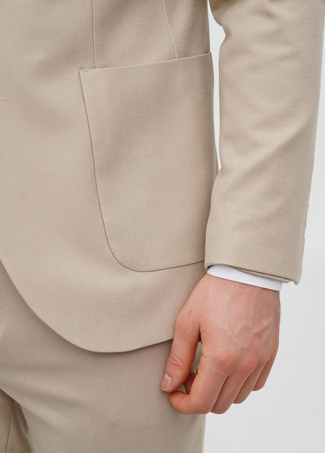 Бежевий демісезонний костюм (піджак, штани) брючний Trend Collection