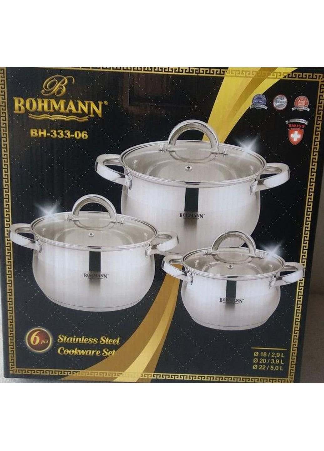 Набір каструль BH-333-06 6 предметів Bohmann (253626452)