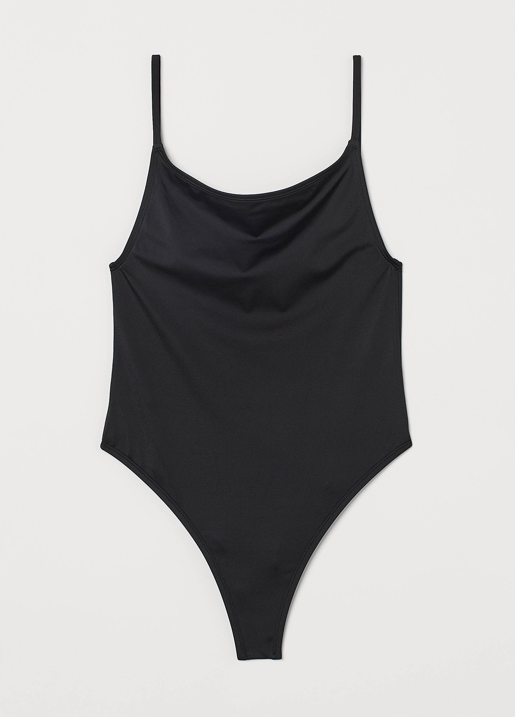 Черный летний купальник слитный H&M
