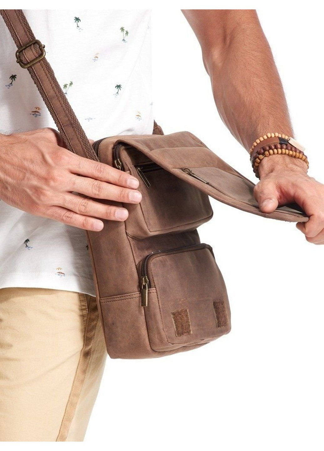 Сумка через плечо мужская кожаная 5747-TGH Always Wild (254314300)