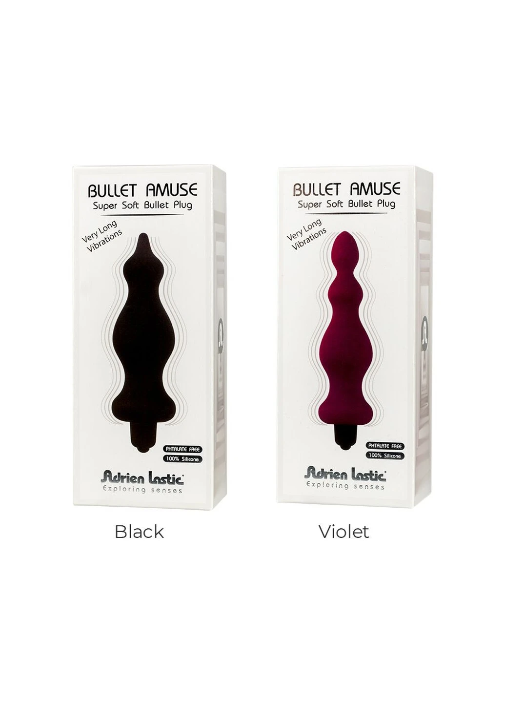 Анальная пробка с вибрацией Bullet Amuse Black, макс. диаметр 3,9см Adrien Lastic (254953859)