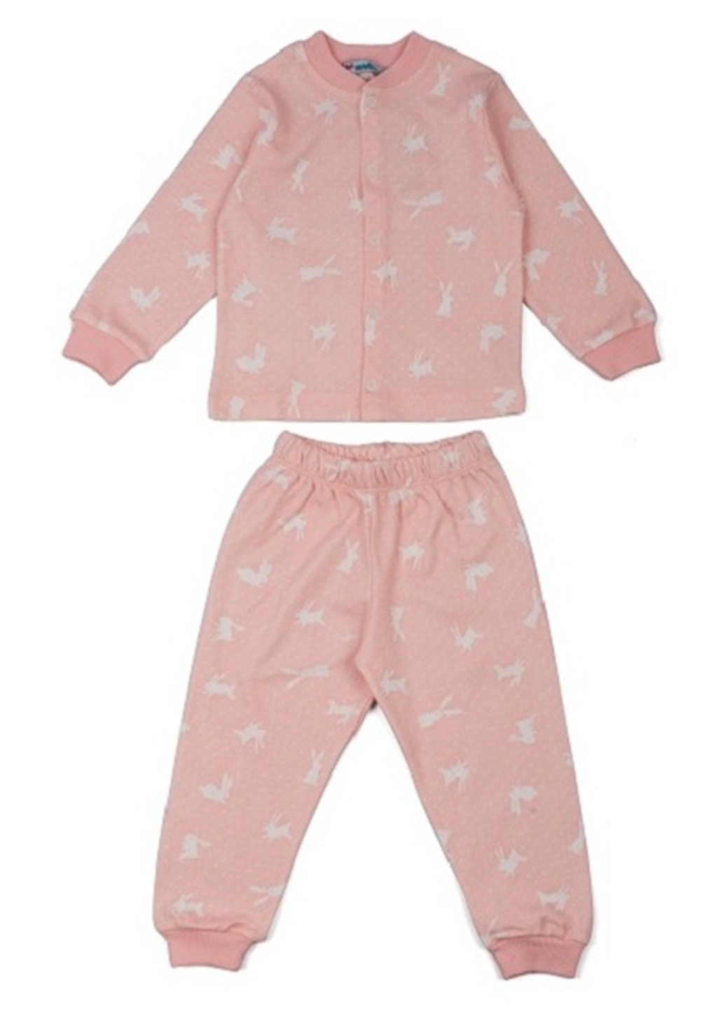 Персиковая всесезон пижама (кофта, брюки) Meli-sa