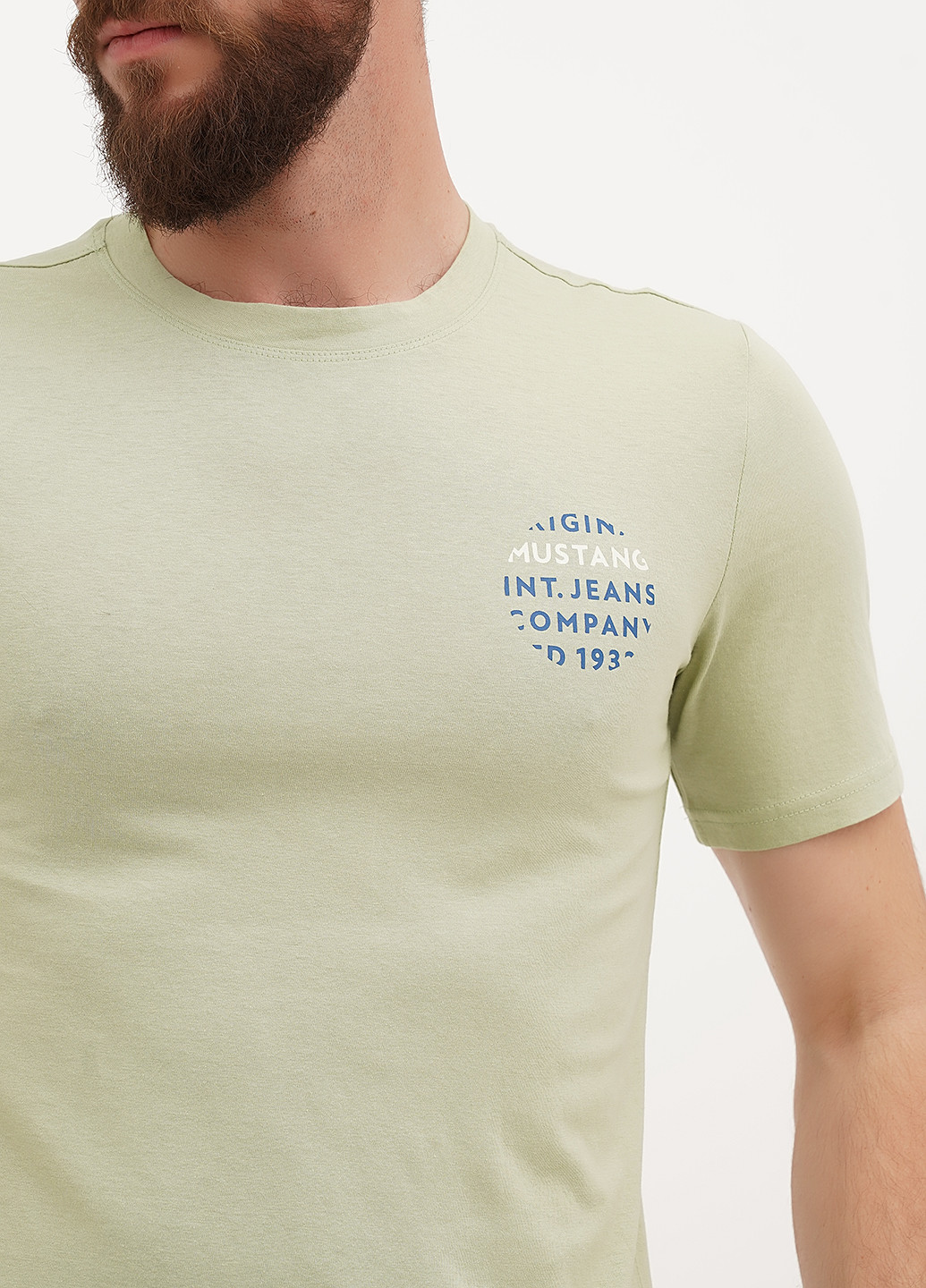 Світло-зелена футболка Mustang