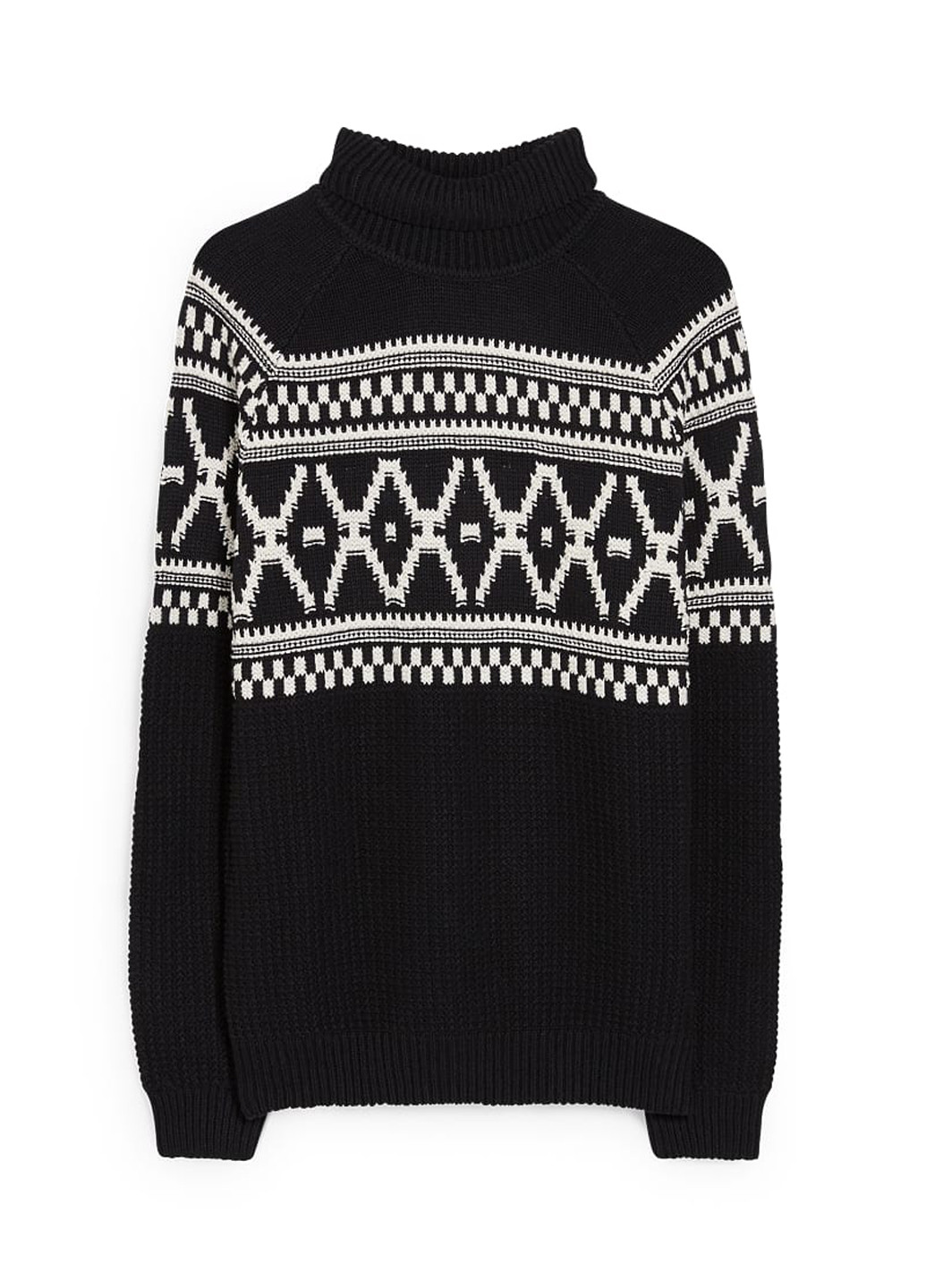 Черно-белый демисезонный свитер C&A