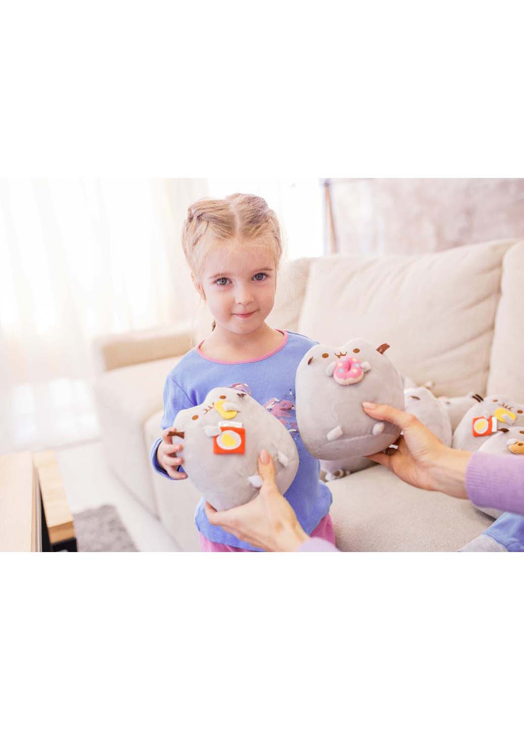 Комплект м'яких іграшок коти Пушин кет з п'яти штук та іграшка антистрес Pop It квадрат VOLRO (256544226)