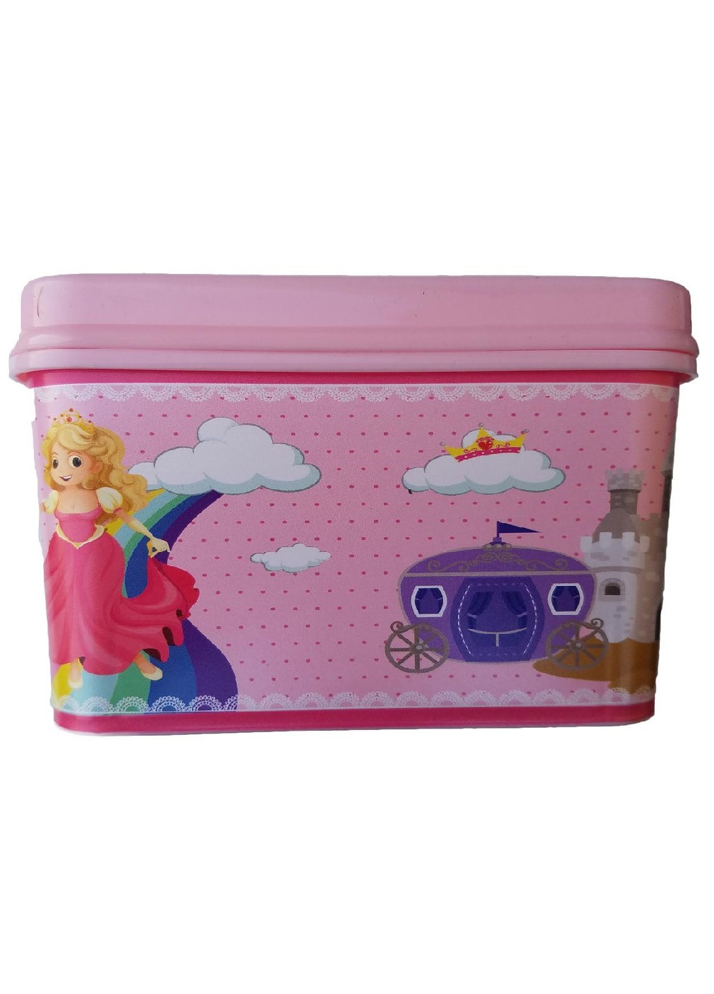 Пластиковый прямоугольный контейнер органайзер с крышкой ящик коробка для хранения 3,5л 18x25x10 см (472851-Prob) Принцессы Francesco Marconi (251136023)