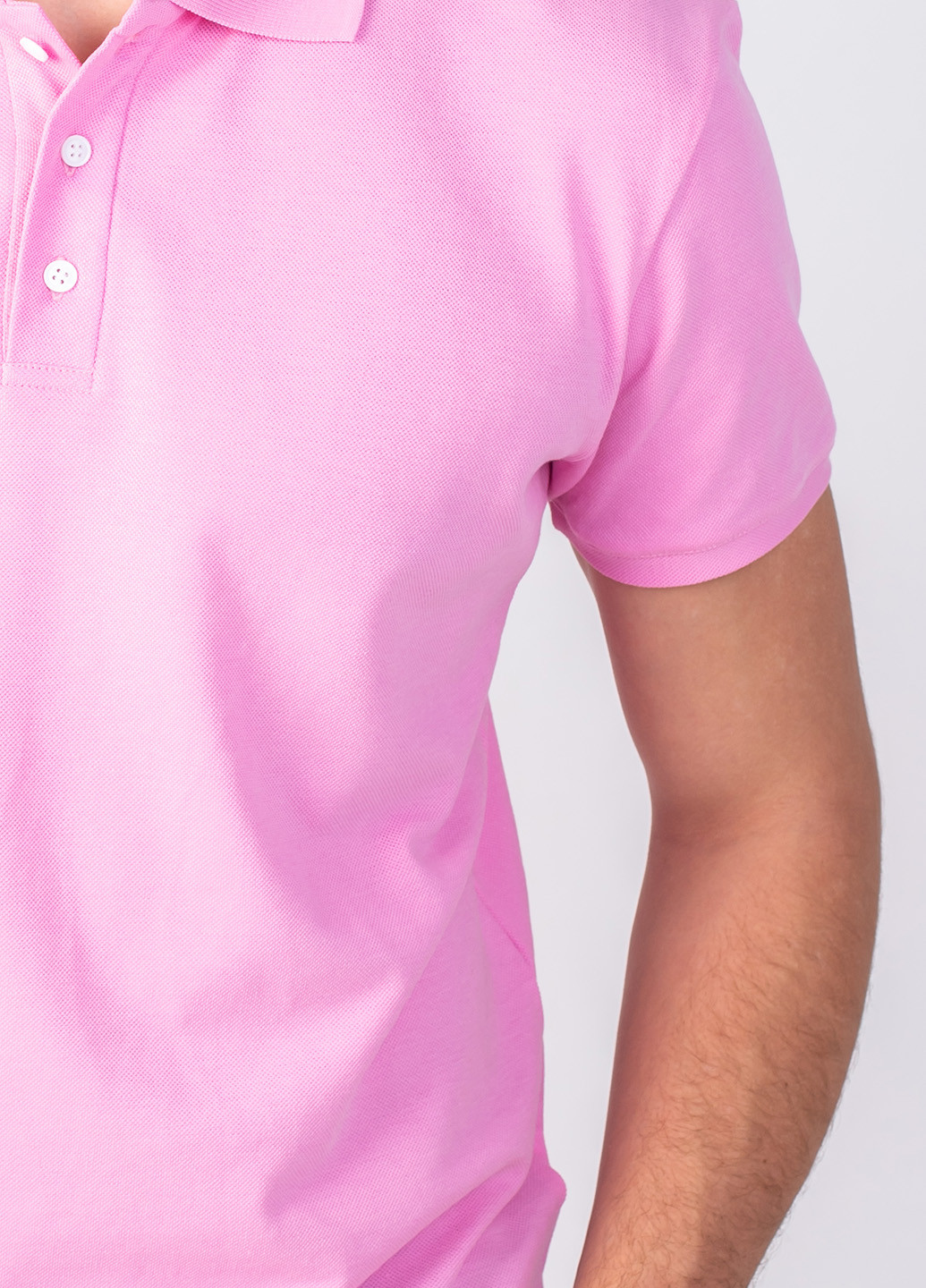 Розовая футболка-футболка поло чоловіча для мужчин TvoePolo однотонная