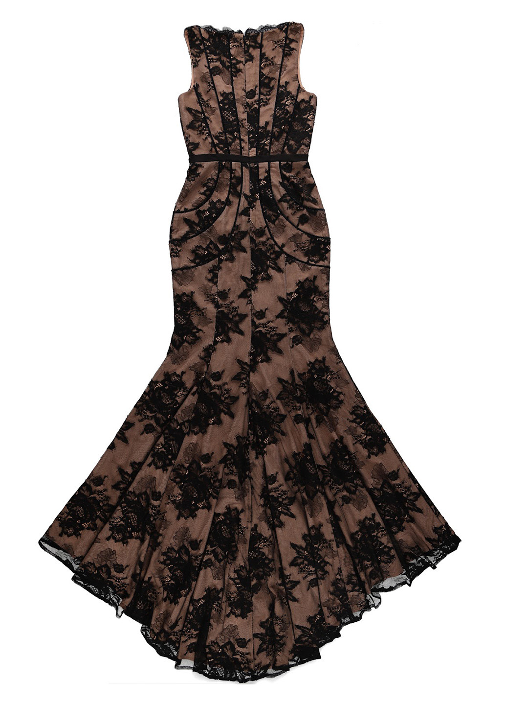 Комбінована вечірня сукня годе, зі шлейфом Jarlo з квітковим принтом