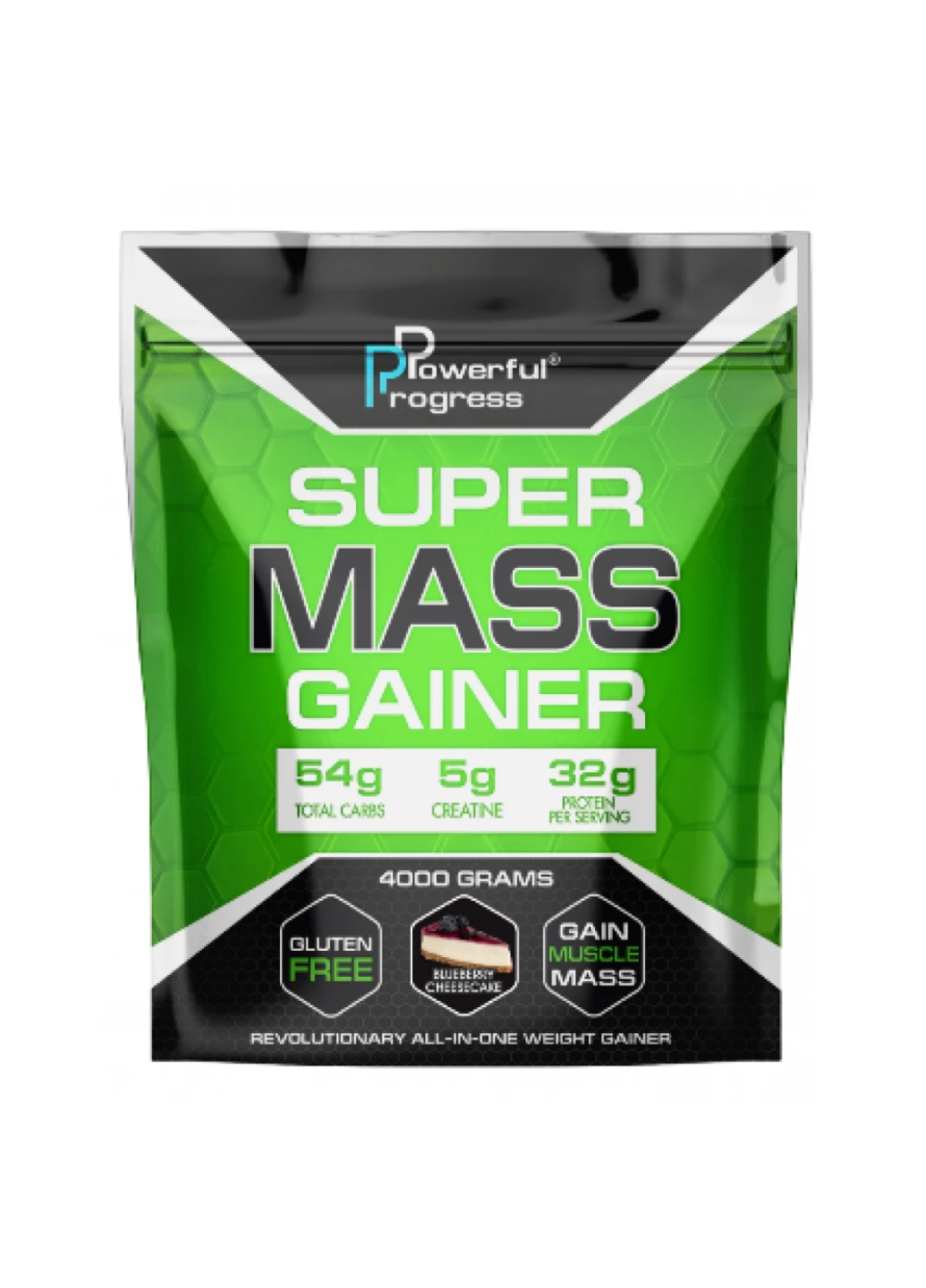 Вулгеводний комплекс для відновлення енергії в тілі Super Mass Gainer - 4000g Cappuccino Powerful Progress (254805124)