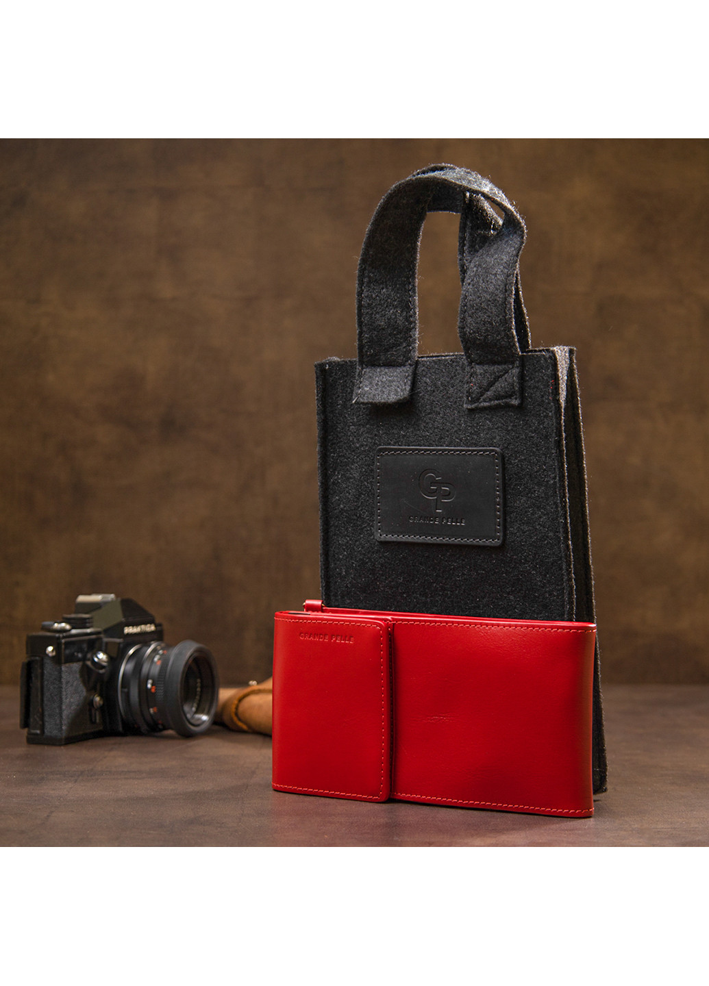 Женская кожаная сумка-кошелек 20х10х2 см Grande Pelle (252132135)