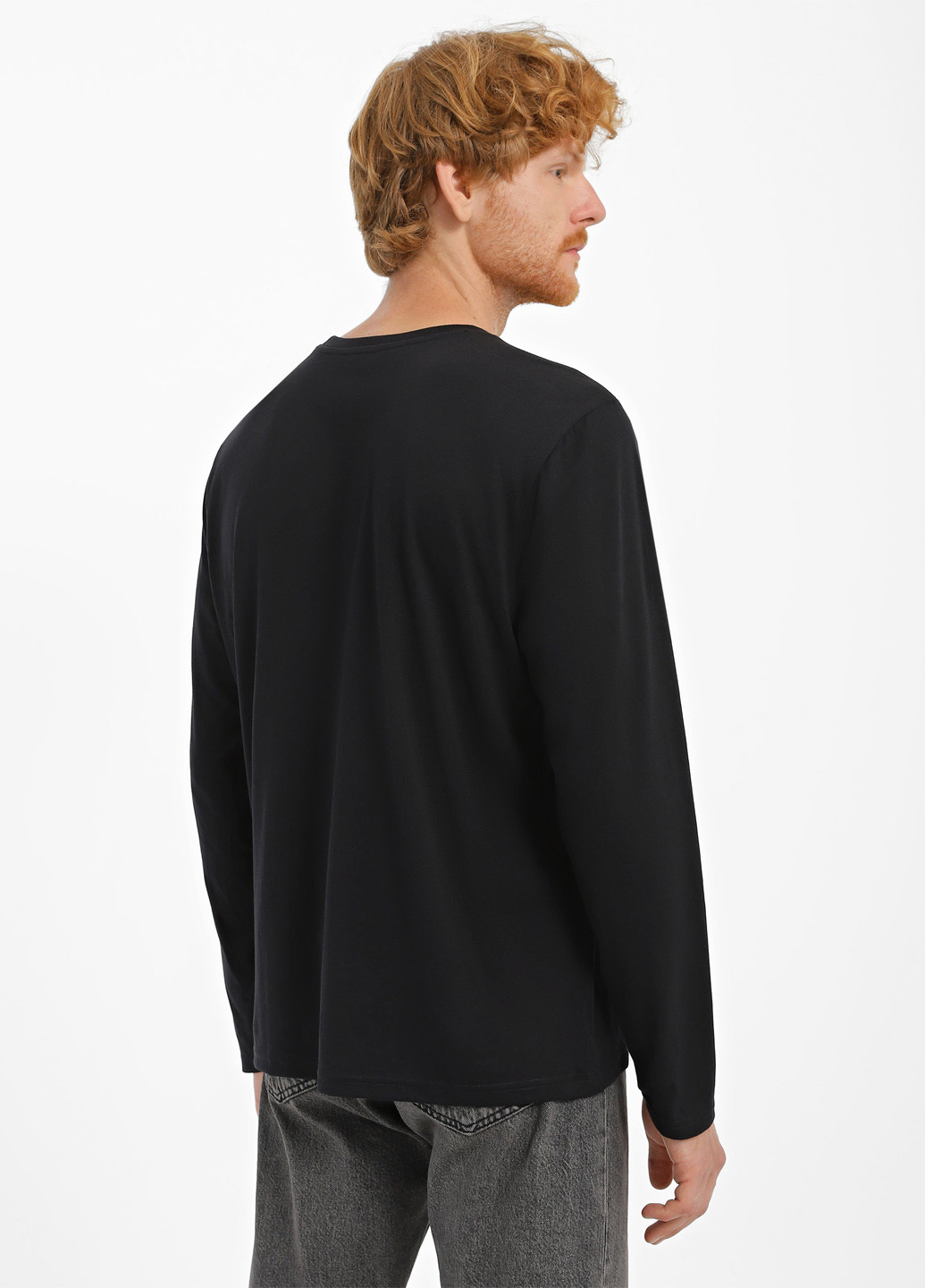 Лонгслів Skechers LT23 BLK логотип чорний кежуали, спортивні бавовна