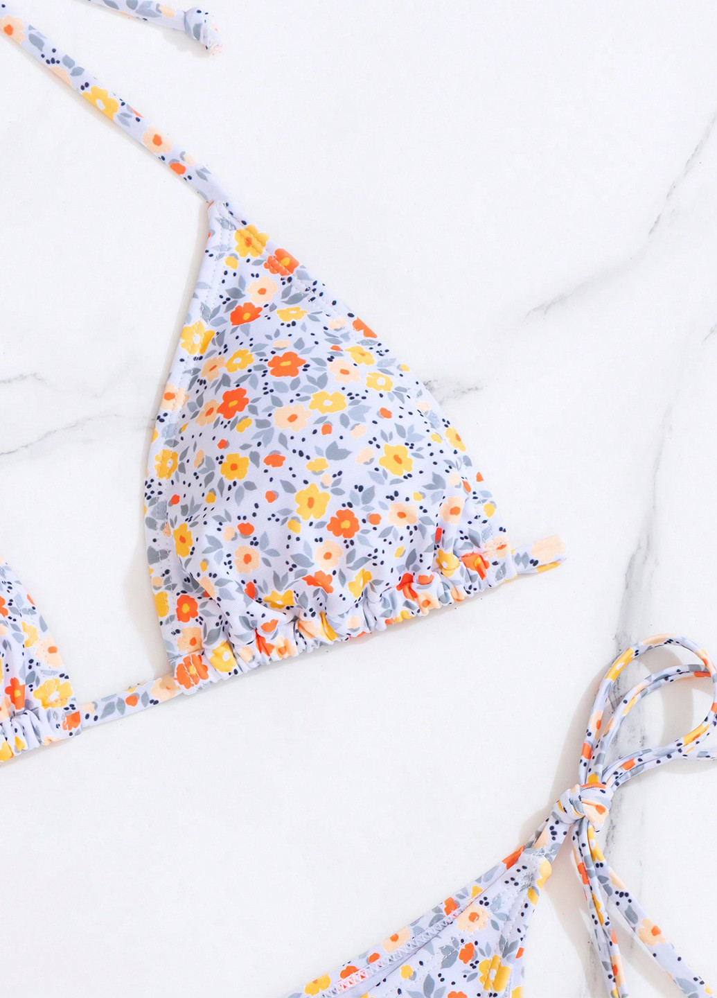 Світло-блакитний літній купальник (ліф, трусики) бікіні, роздільний SHEIN