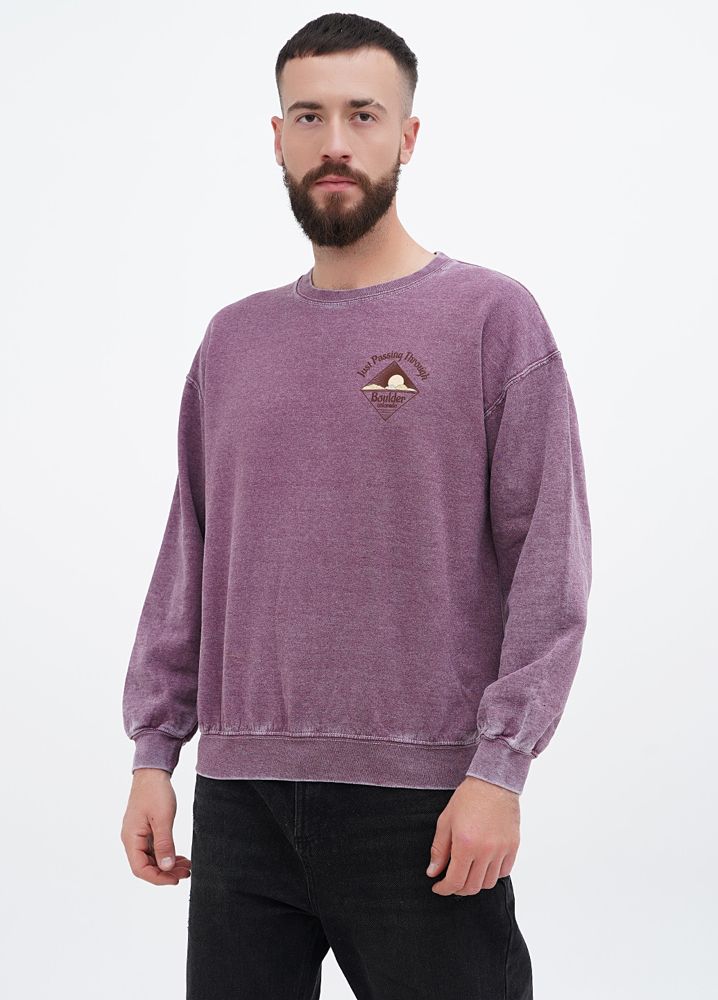 Фіолетовий світшот Yesterdays меланж без декору (307174809)