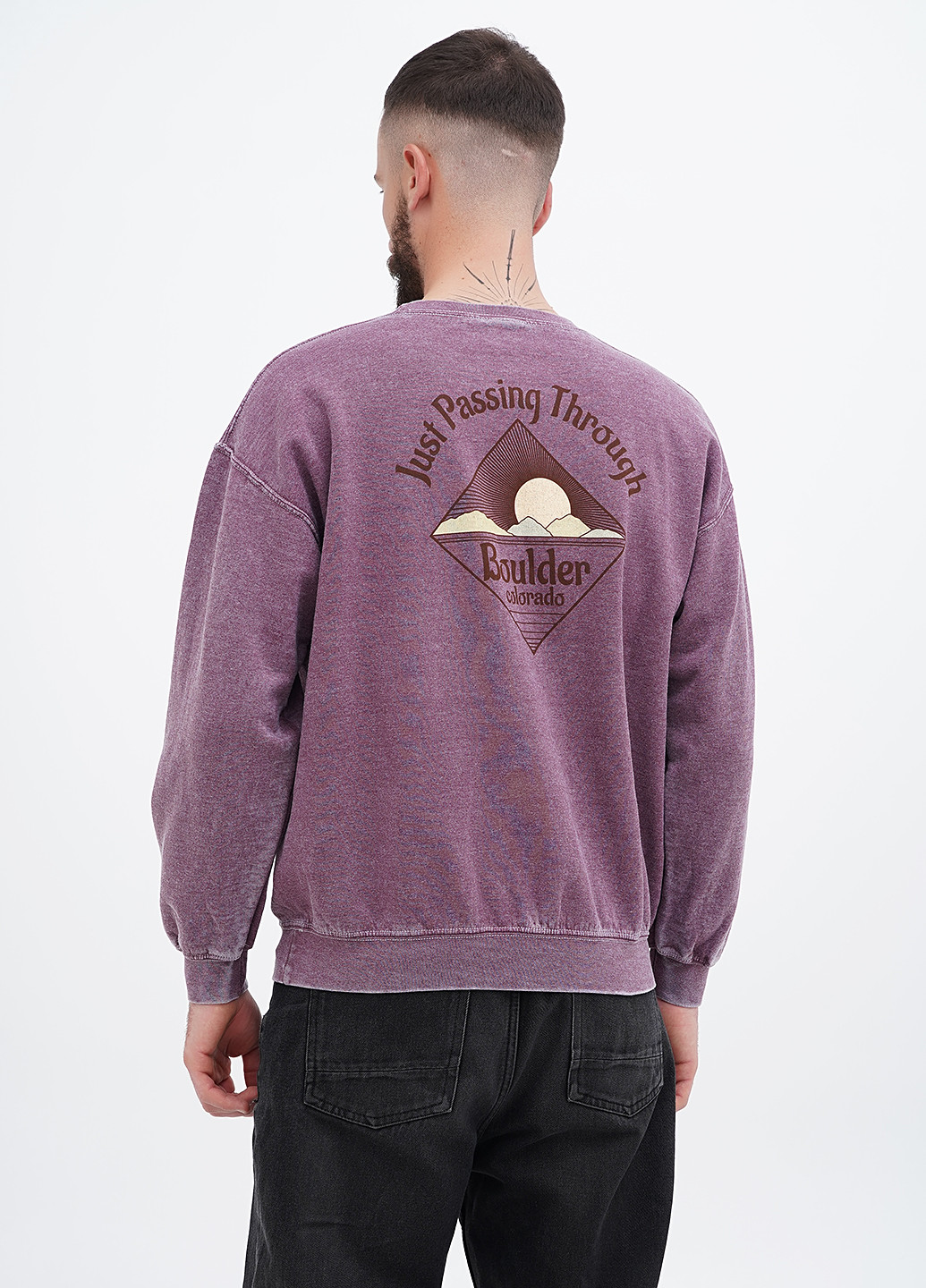 Фіолетовий світшот Yesterdays меланж без декору (307174809)