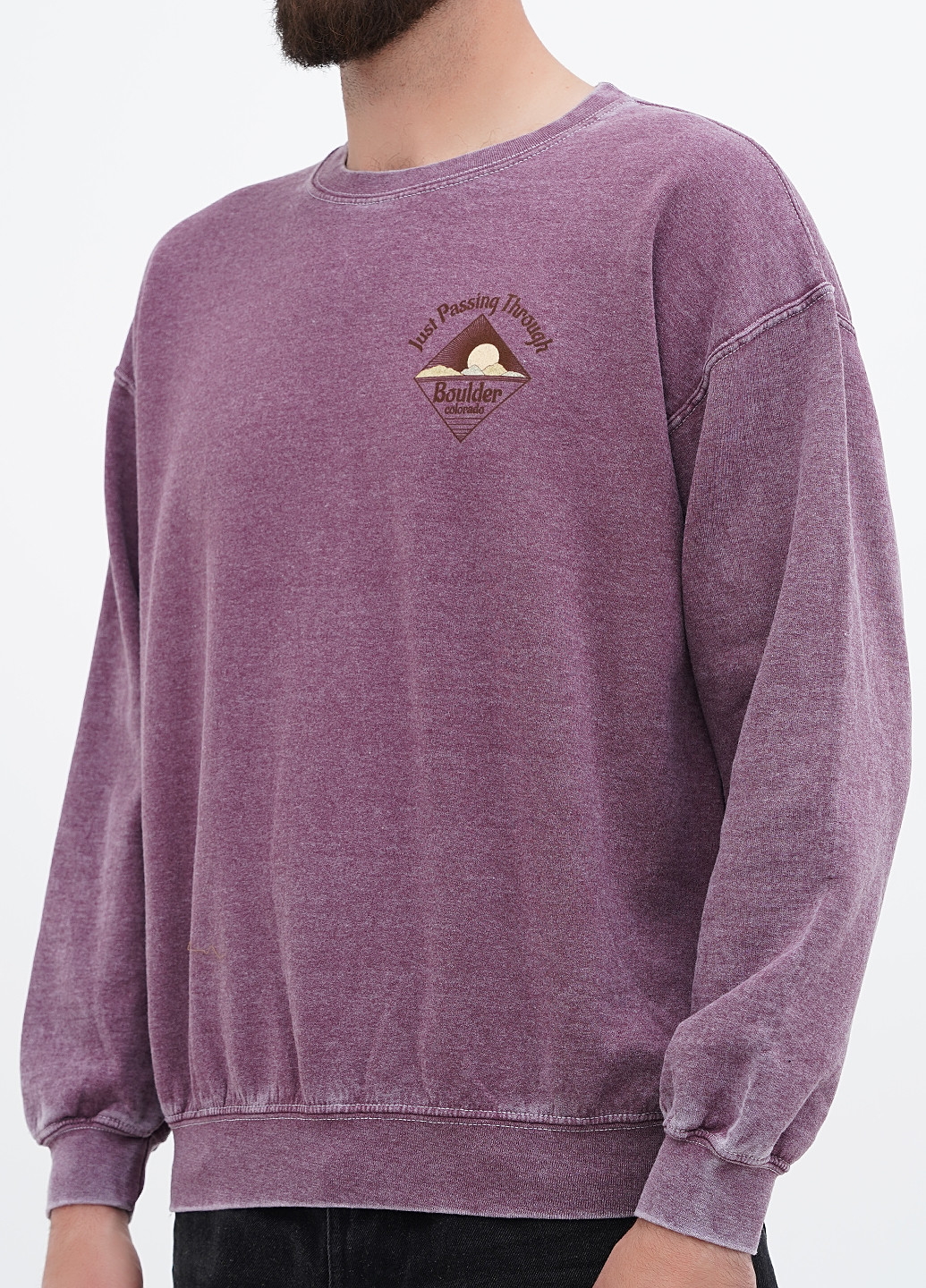 Фіолетовий світшот Yesterdays меланж без декору (307174809)