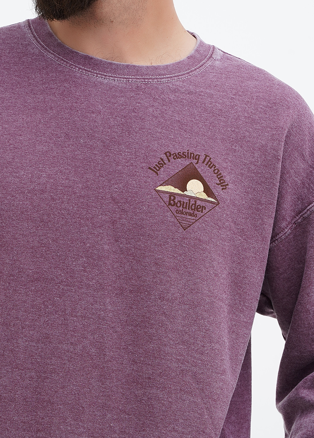 Фіолетовий світшот Yesterdays меланж без декору (307174809)