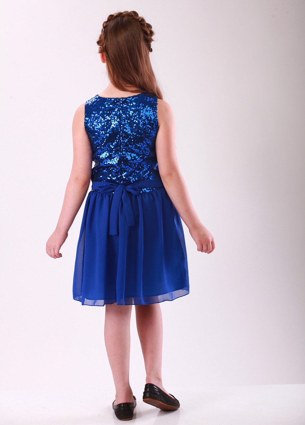 Синя святковий сукня з відкритими плечима Sasha