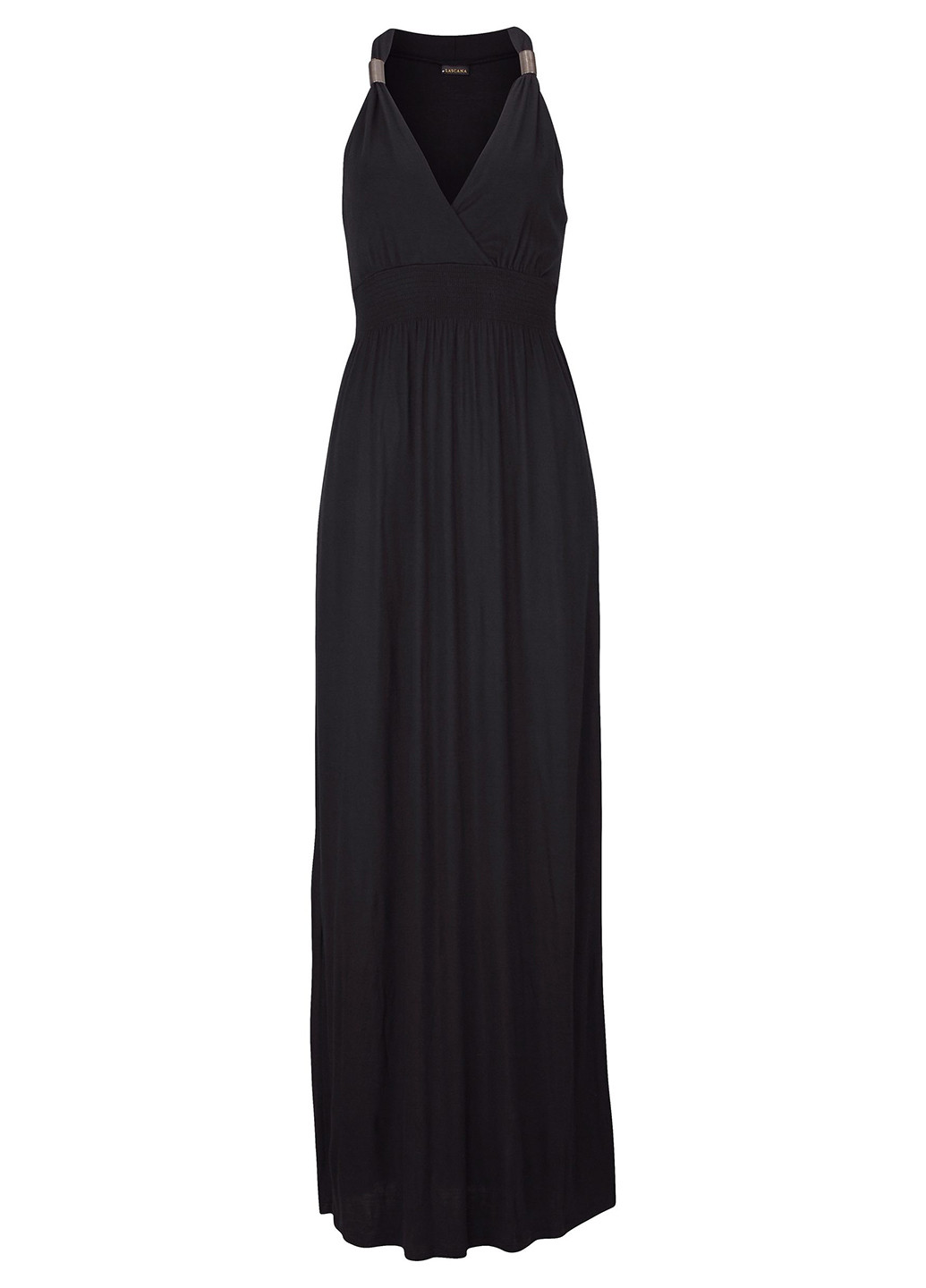 Чорна кежуал сукня в стилі армпір Lascana однотонна