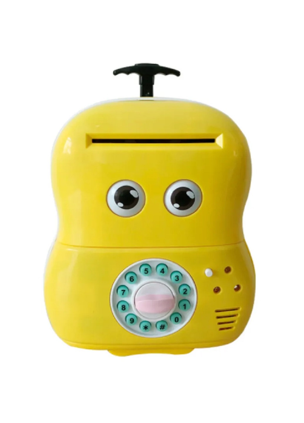 Интерактивная детская копилка сейф с кодовым замком и купюроприемником Чемодан 21.5х17 см (30855-Нов) Желтый Francesco Marconi (251328984)