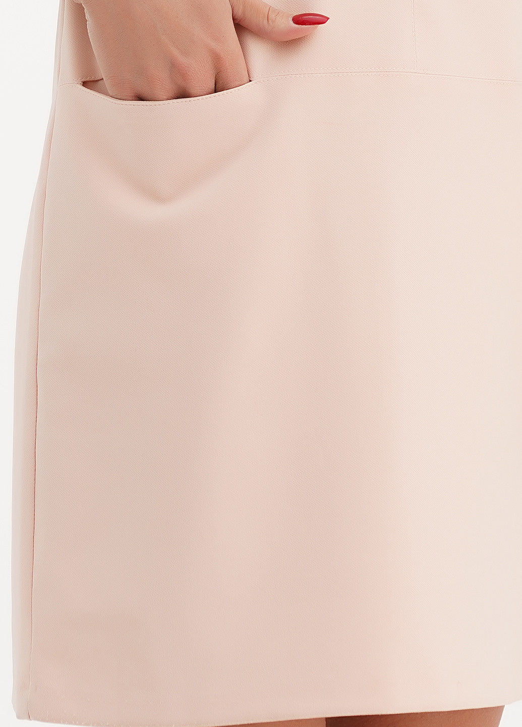 Светло-розовое кэжуал платье а-силуэт Gizzly однотонное