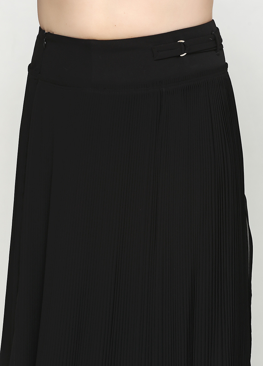 Черная кэжуал однотонная юбка Grazia Pi плиссе