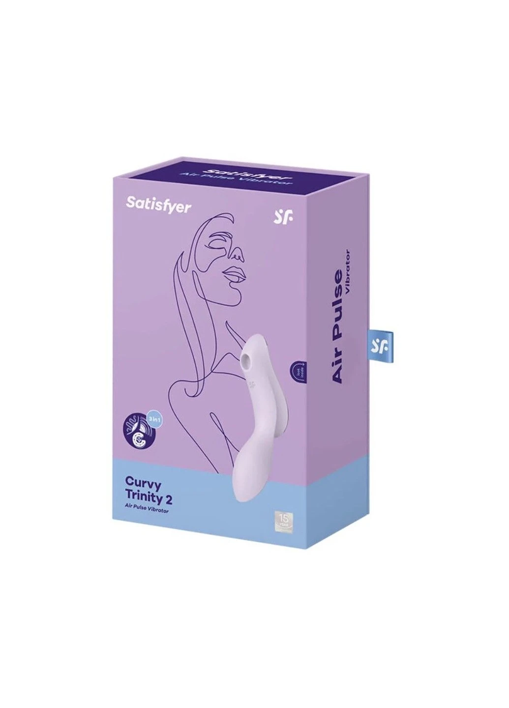 Вакуумный стимулятор с вибрацией Curvy Trinity 2 Violet Satisfyer (255073589)
