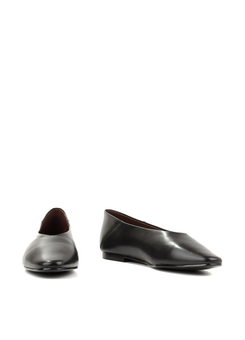 Жіночі балетки Le'BERDES | чорні однотонні без декору натуральна шкіра (322088001)