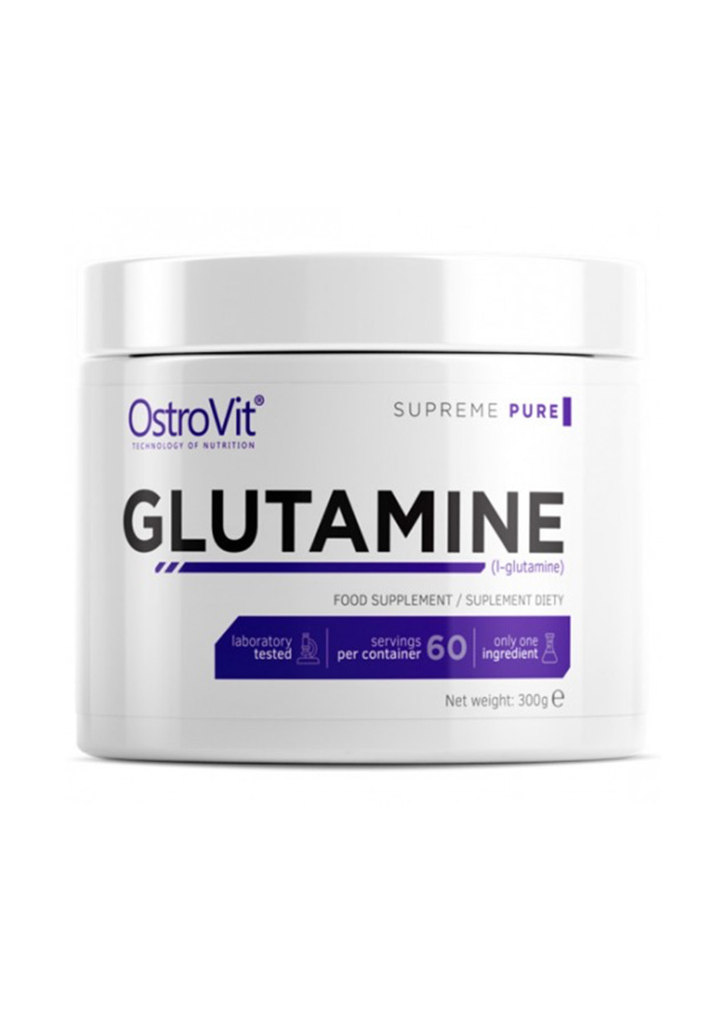 Глютамин для восстановления после тренировок Glutamine - 300g Pure Ostrovit (244701386)