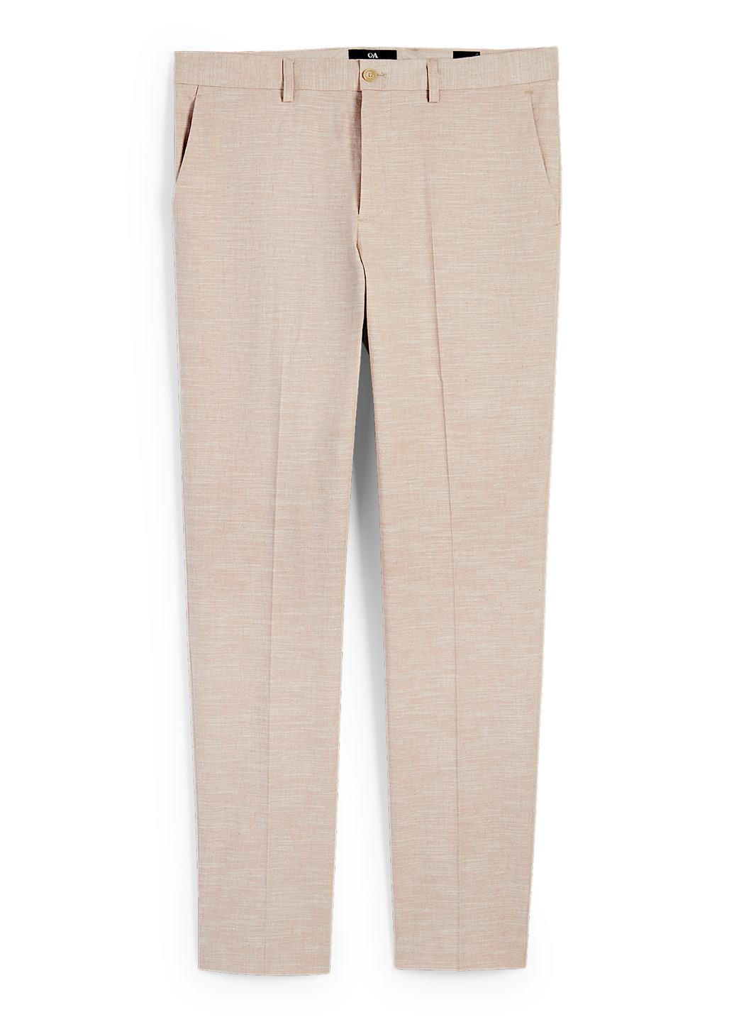 Бежевые кэжуал демисезонные зауженные, чиносы брюки C&A