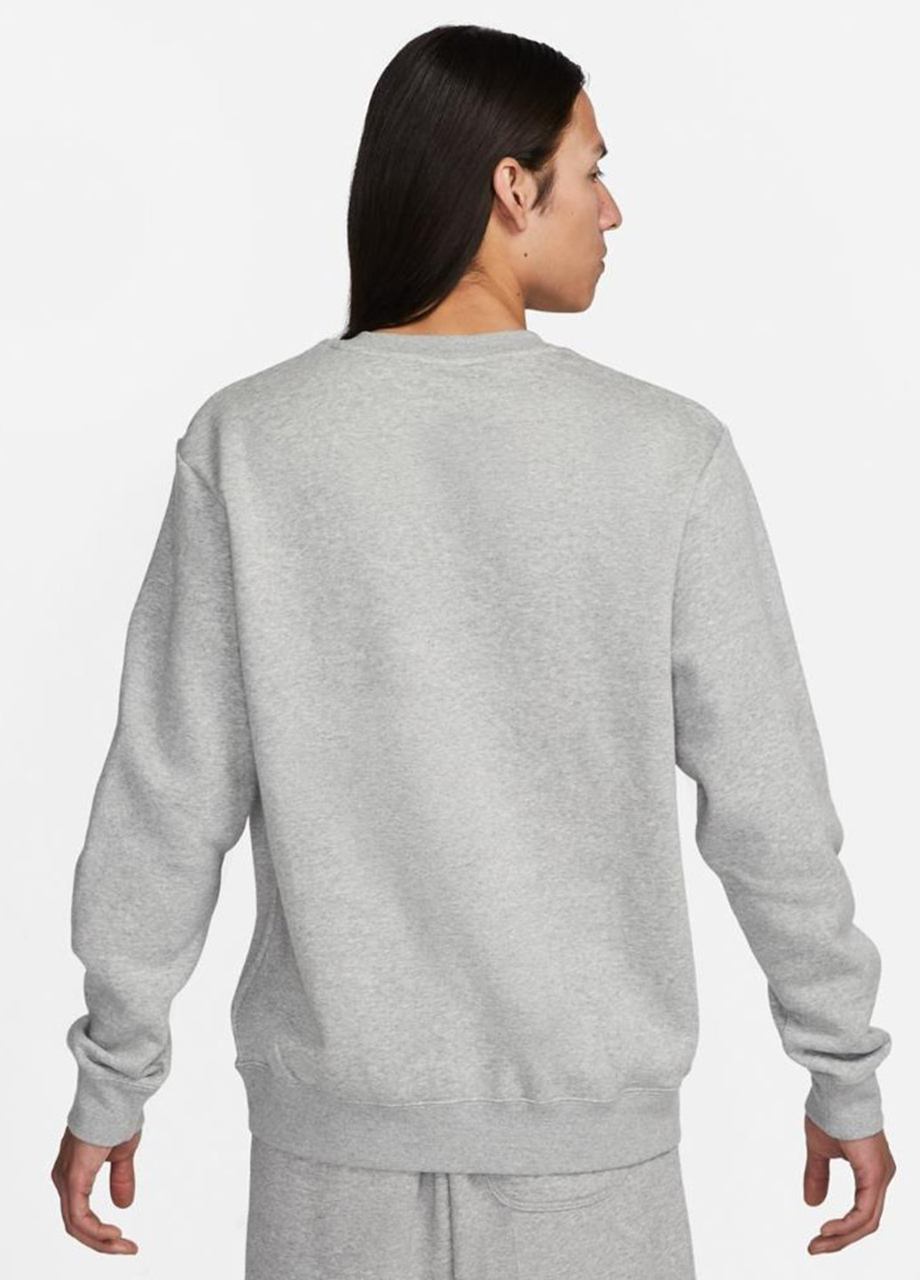 Сірий світшот fn0245-063 Nike меланж вишивка (322021464)