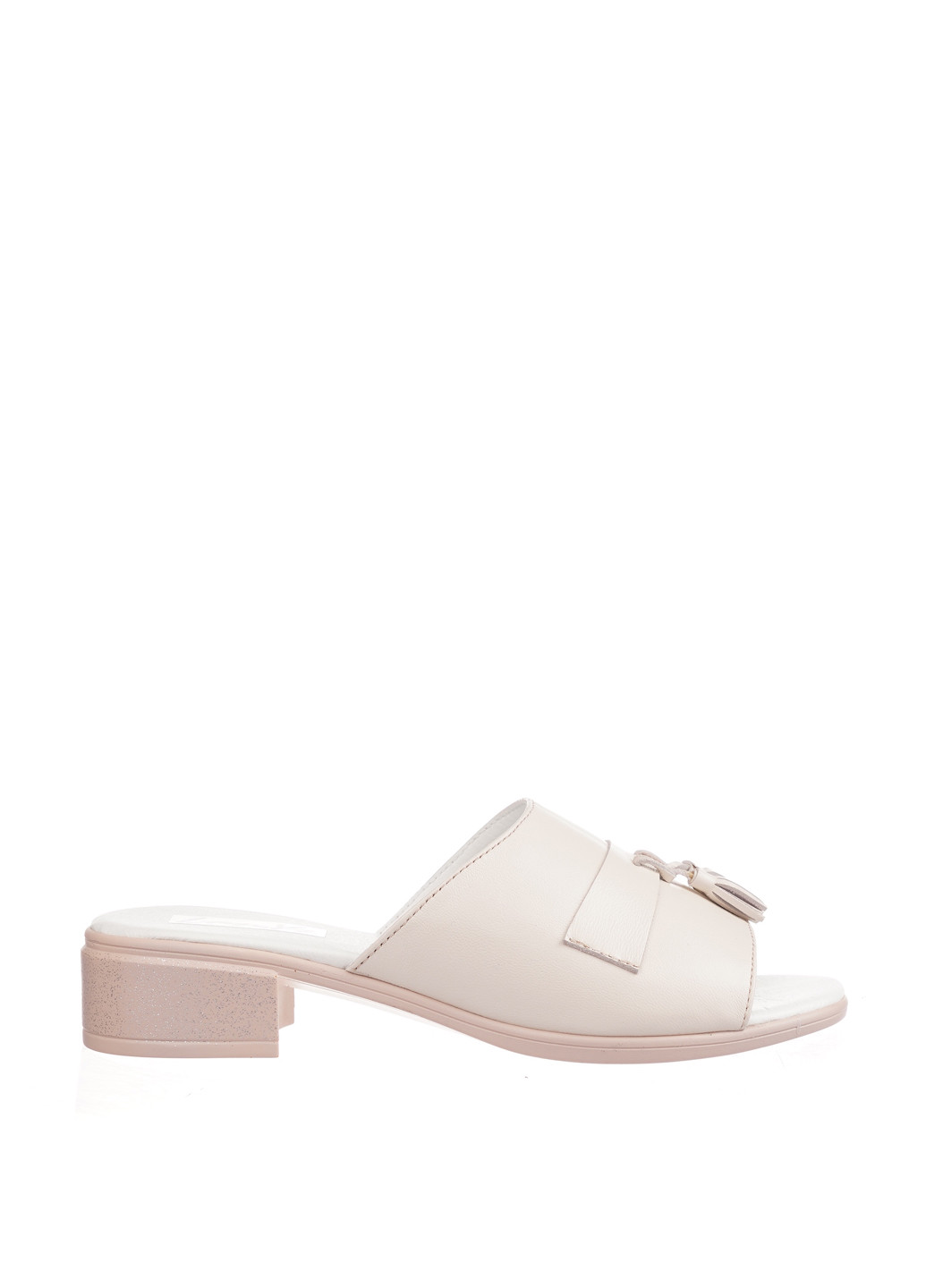 Бежевые шлепанцы Lon&Ys с кисточками