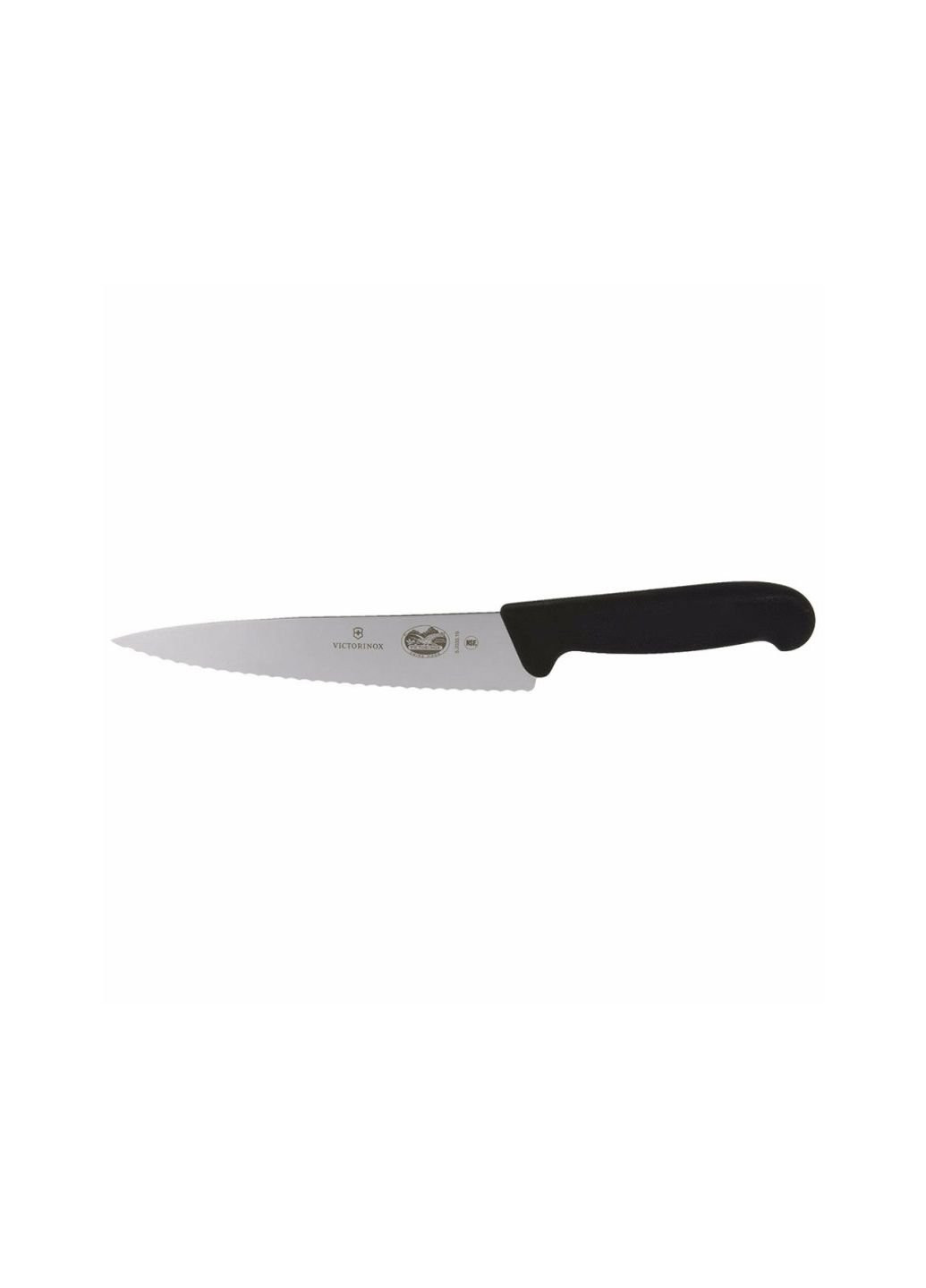 Кухонный нож Fibrox Carving 19 см Serrated Black (5.2033.19) Victorinox (254073493)
