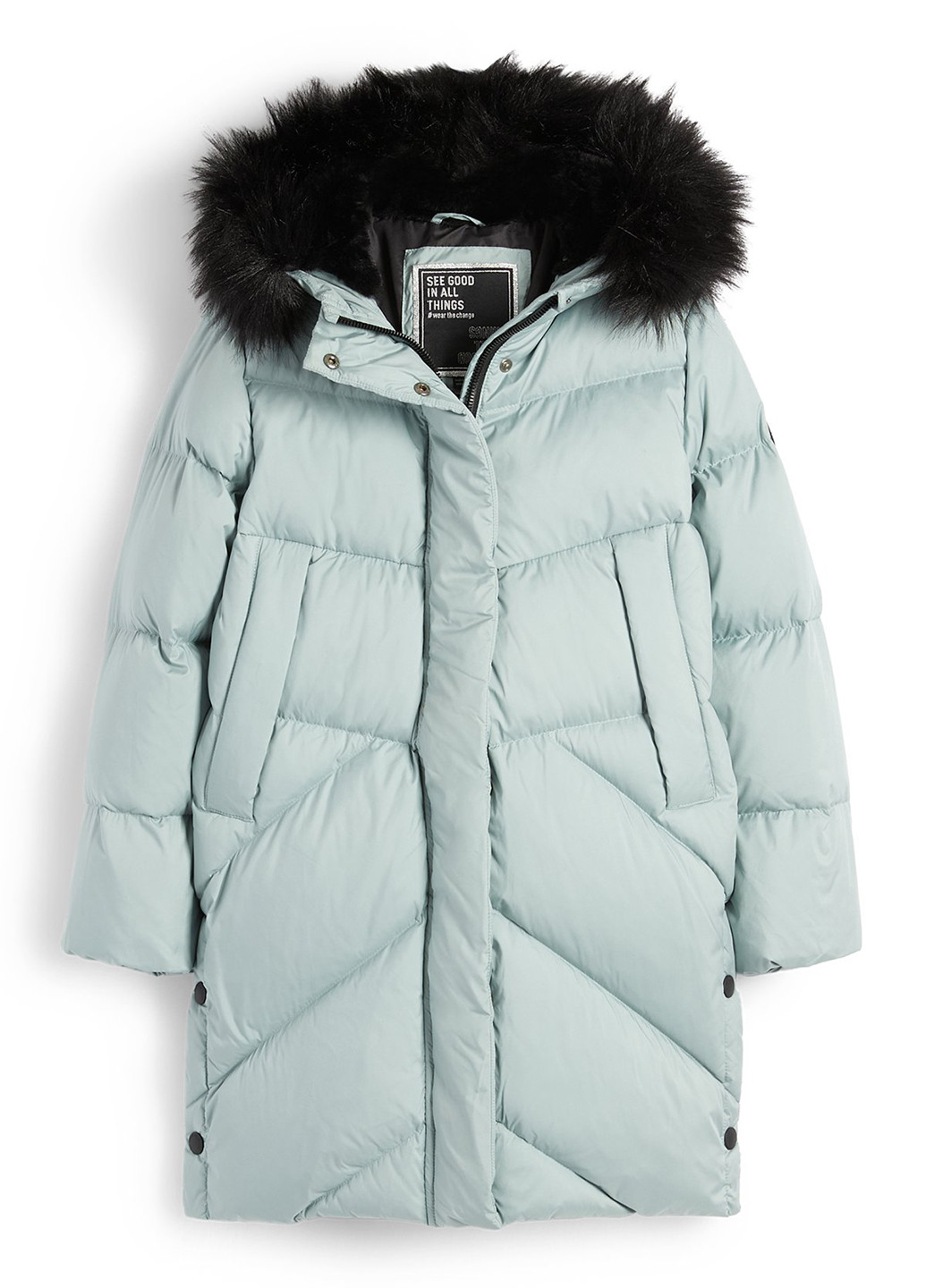 Серо-голубая зимняя куртка C&A