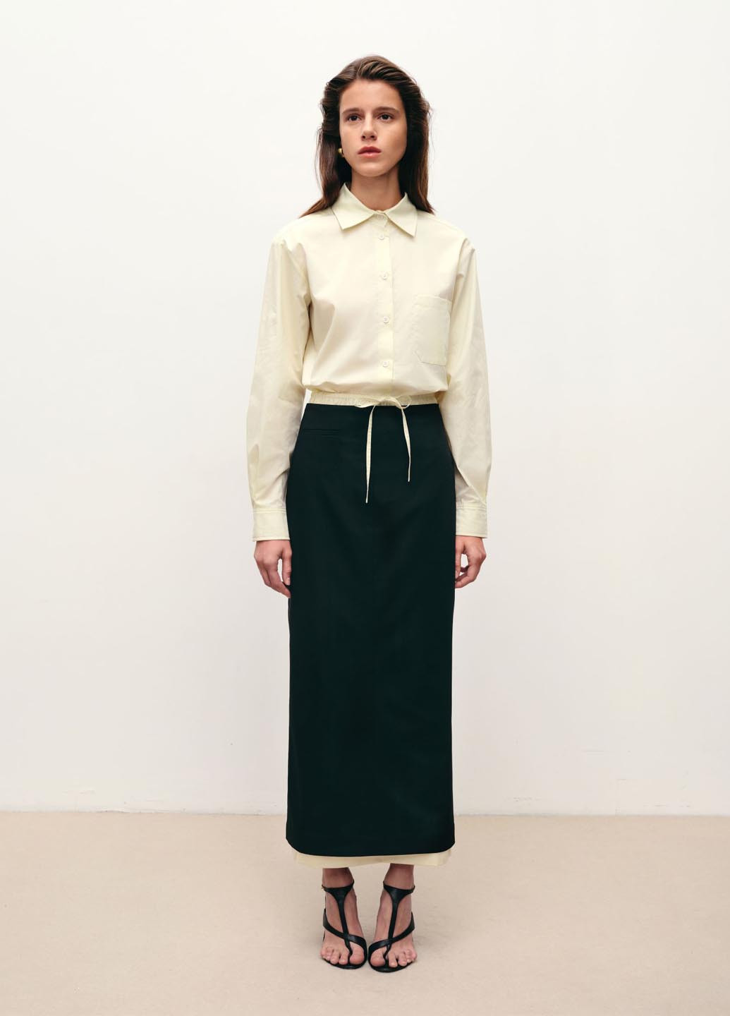 Черная кэжуал однотонная юбка JUL карандаш