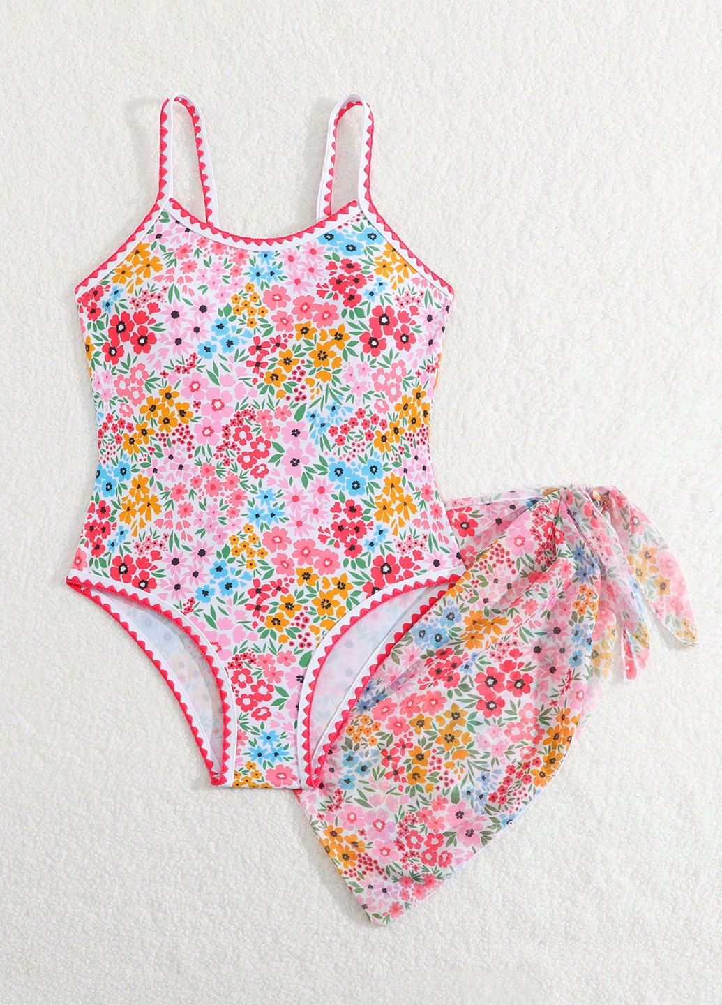 Комбінований літній купальник суцільний SHEIN