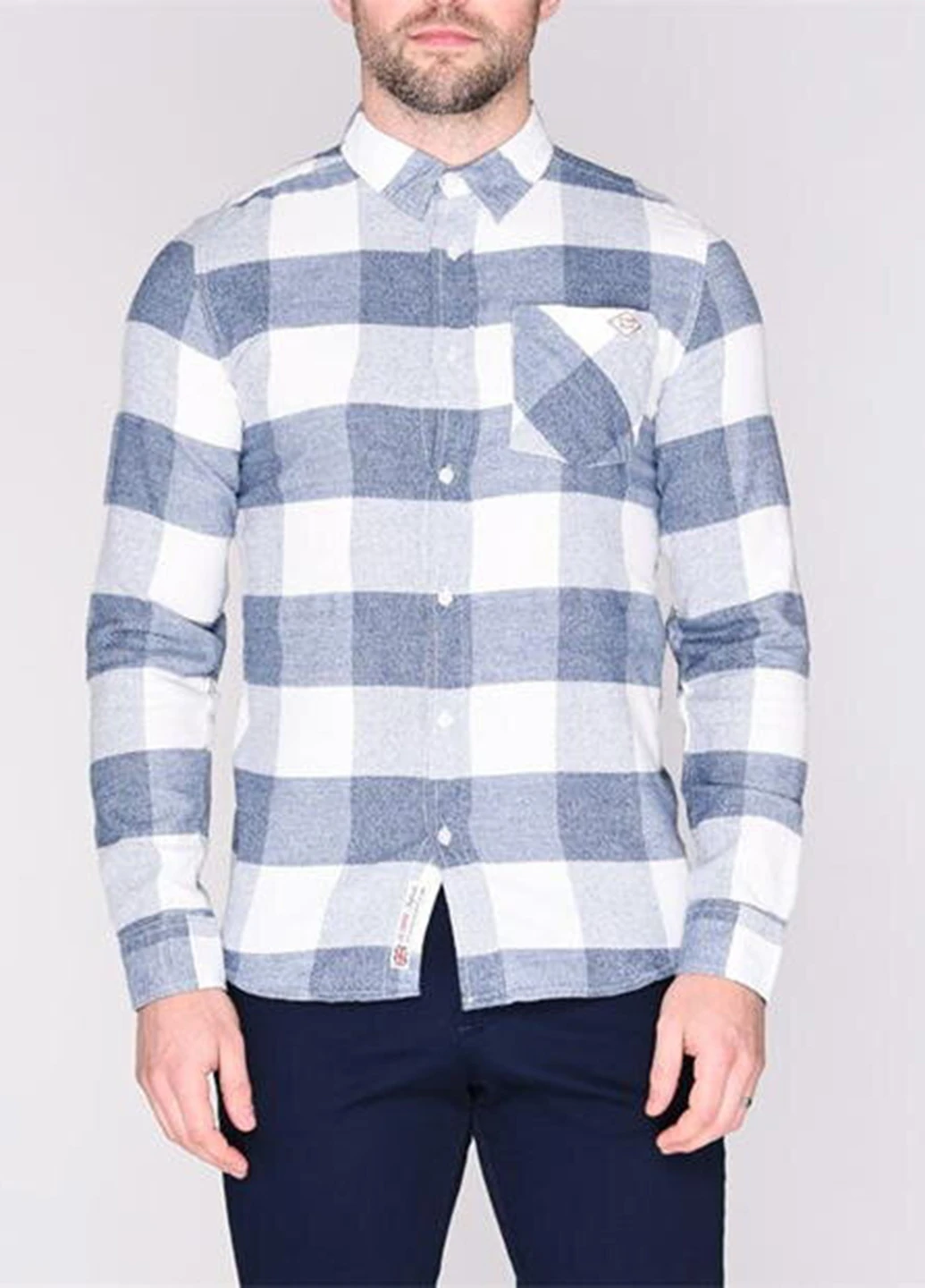 Синяя кэжуал рубашка в клетку Lee Cooper