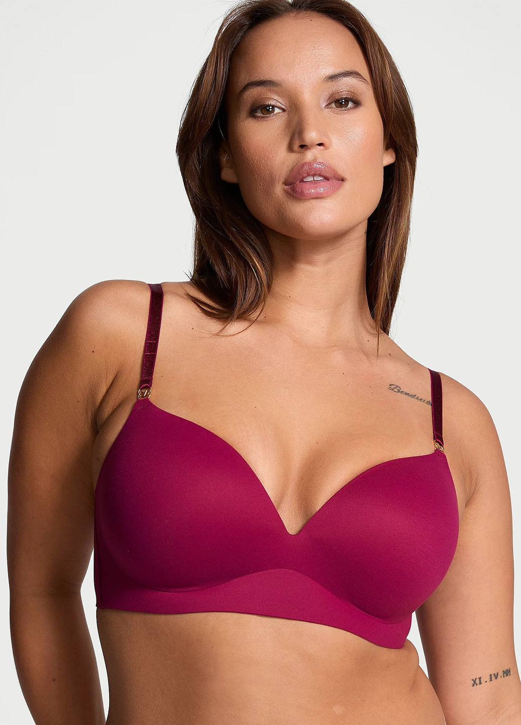 Бордовый демисезонный комплект (бюстгальтер, трусики) Victoria's Secret