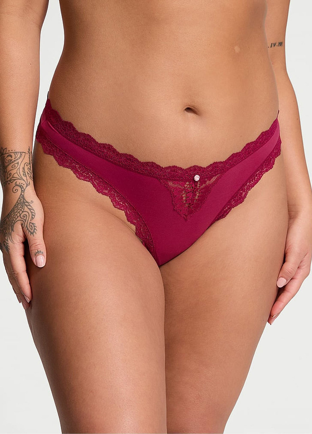 Бордовый демисезонный комплект (бюстгальтер, трусики) Victoria's Secret