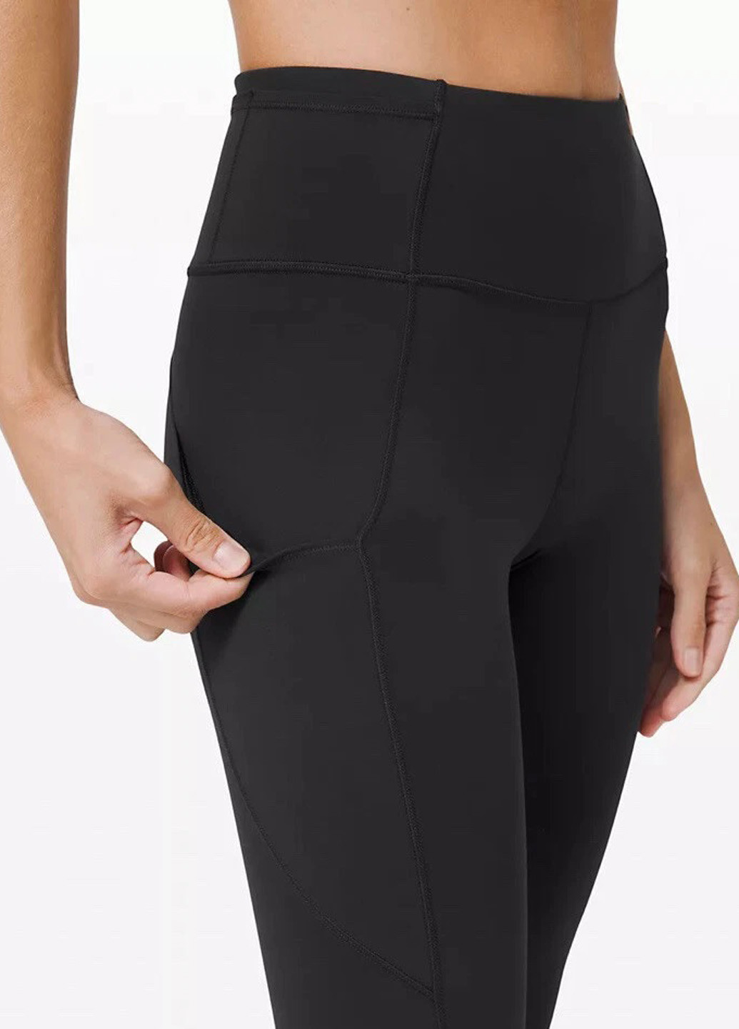 Черные демисезонные леггинсы Lululemon Athletica