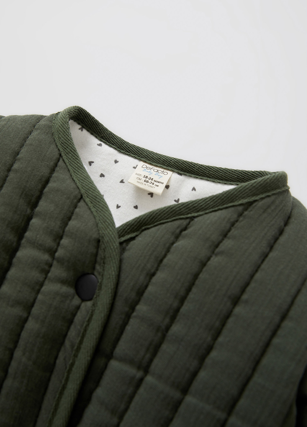 Темно-зеленая демисезонная куртка DeFacto