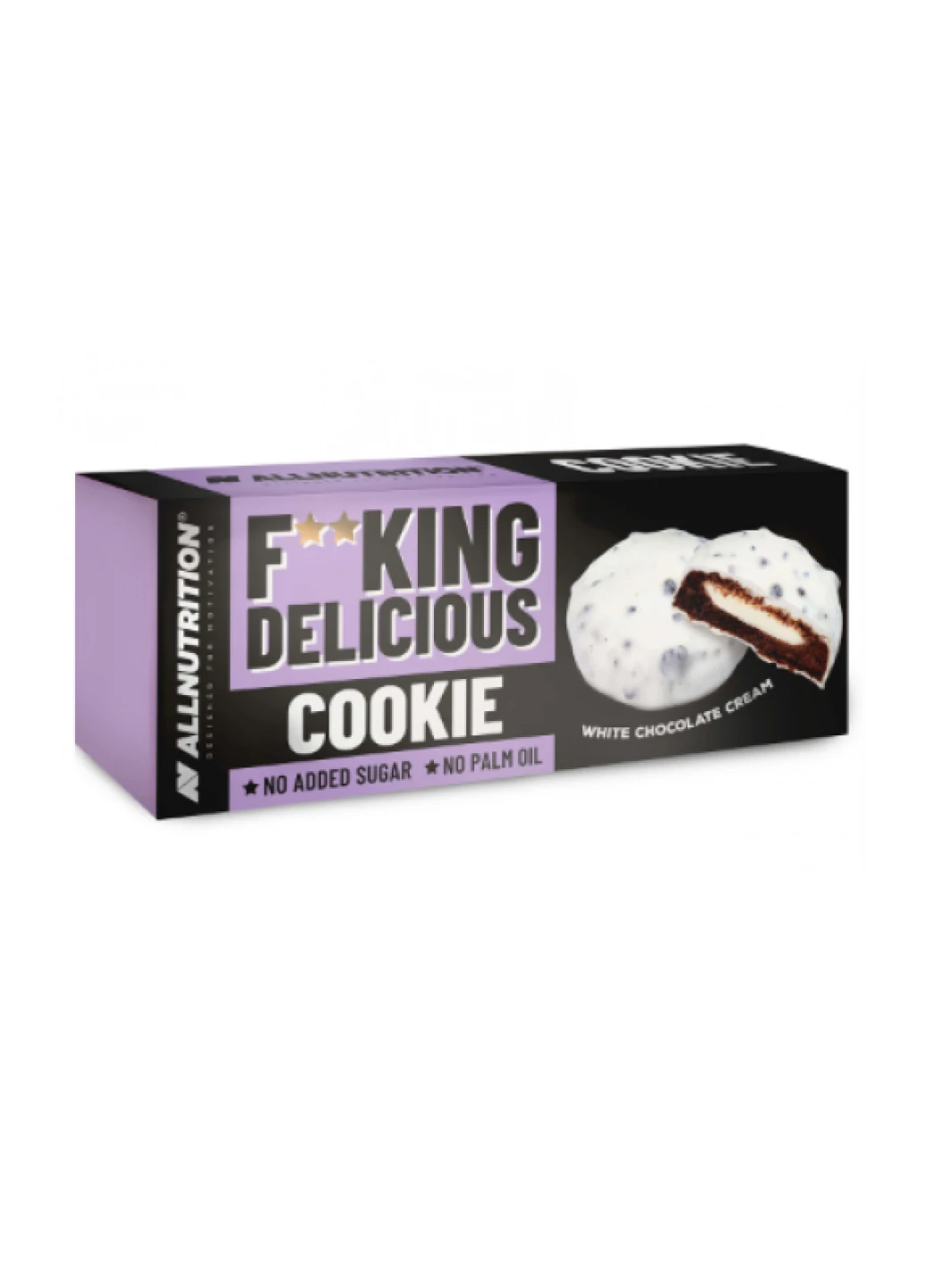 Дієтичне солодке печиво без цукру Fucking Delicious cookie - 128g White chocolate cream Allnutrition (254792164)