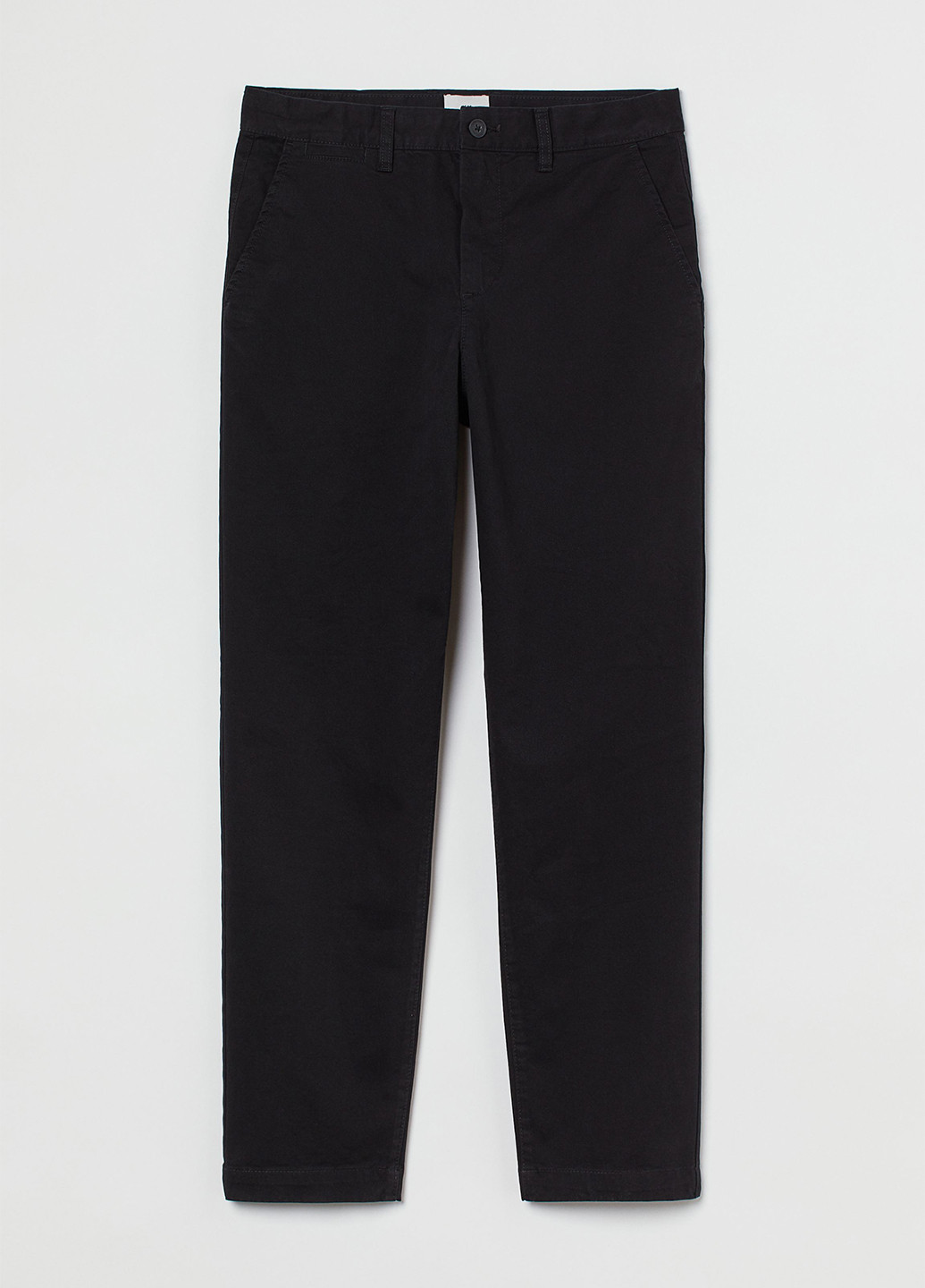 Черные кэжуал демисезонные зауженные брюки H&M