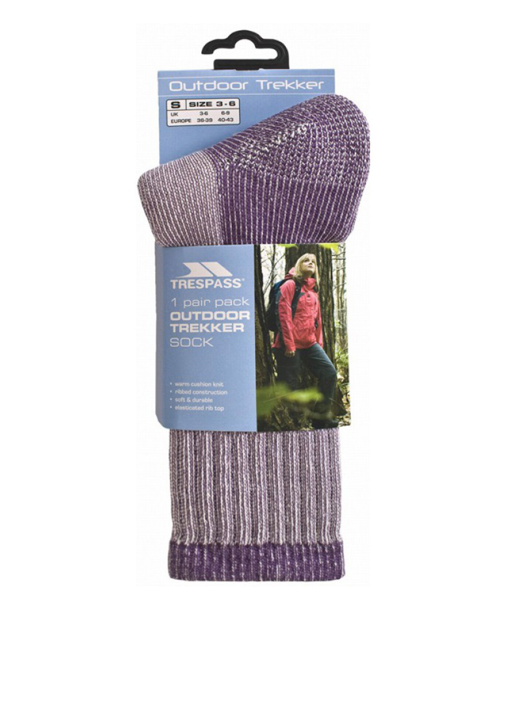 Сиреневые носки Trespass однотонные (145075389)