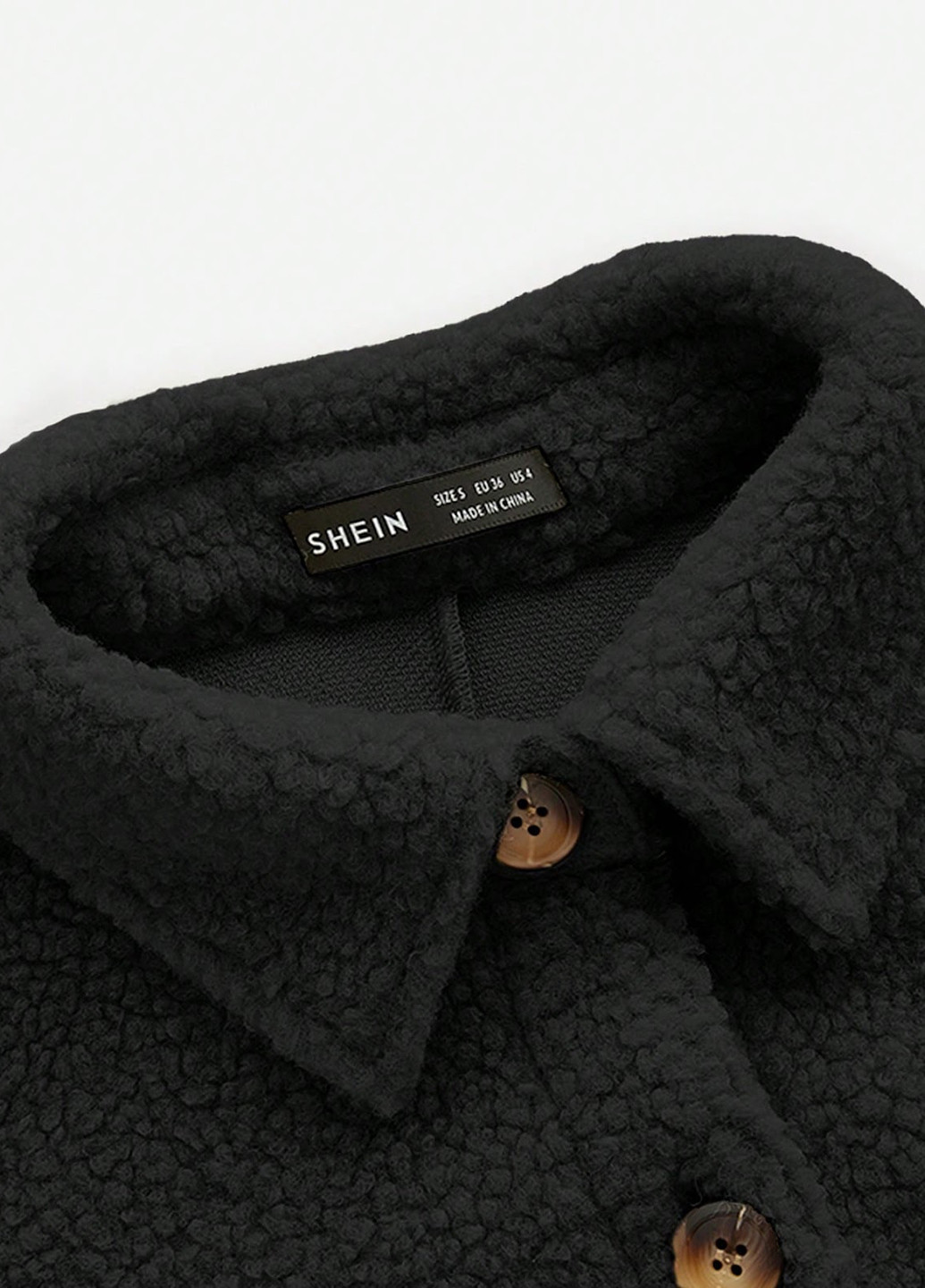 Черная зимняя куртка SHEIN