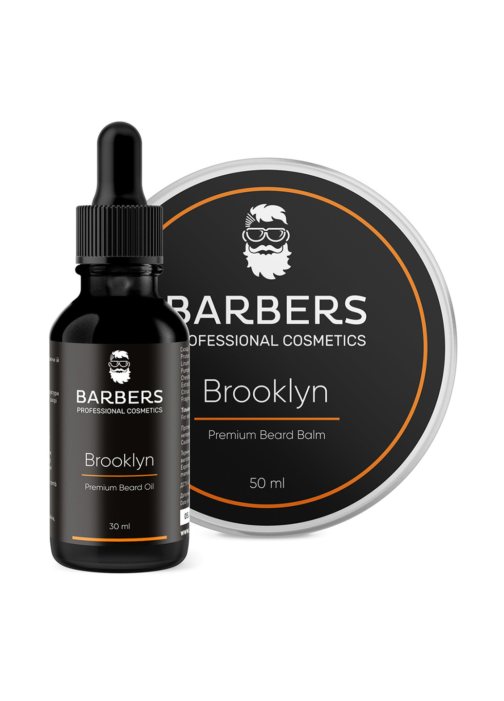 Набір для догляду за бородою Brooklyn (масло-сироватка 30 мл, бальзам 50 мл) Barbers