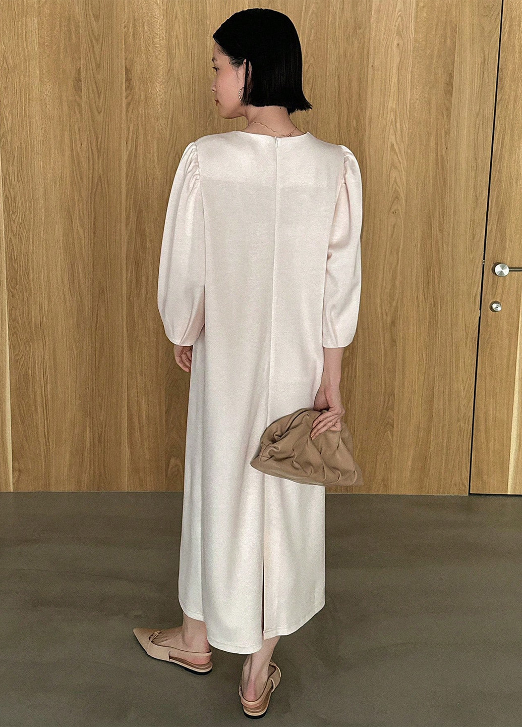 Кремова кежуал сукня а-силует SHEIN однотонна