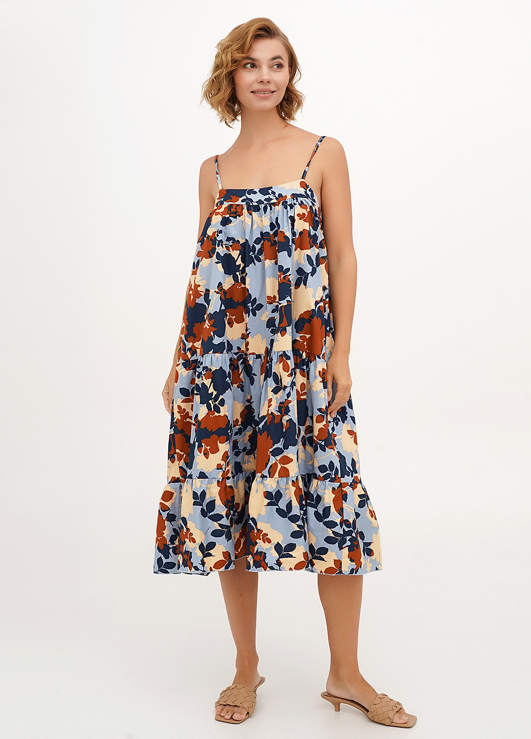 Блакитна кежуал сукня балон Joie Clair з абстрактним візерунком